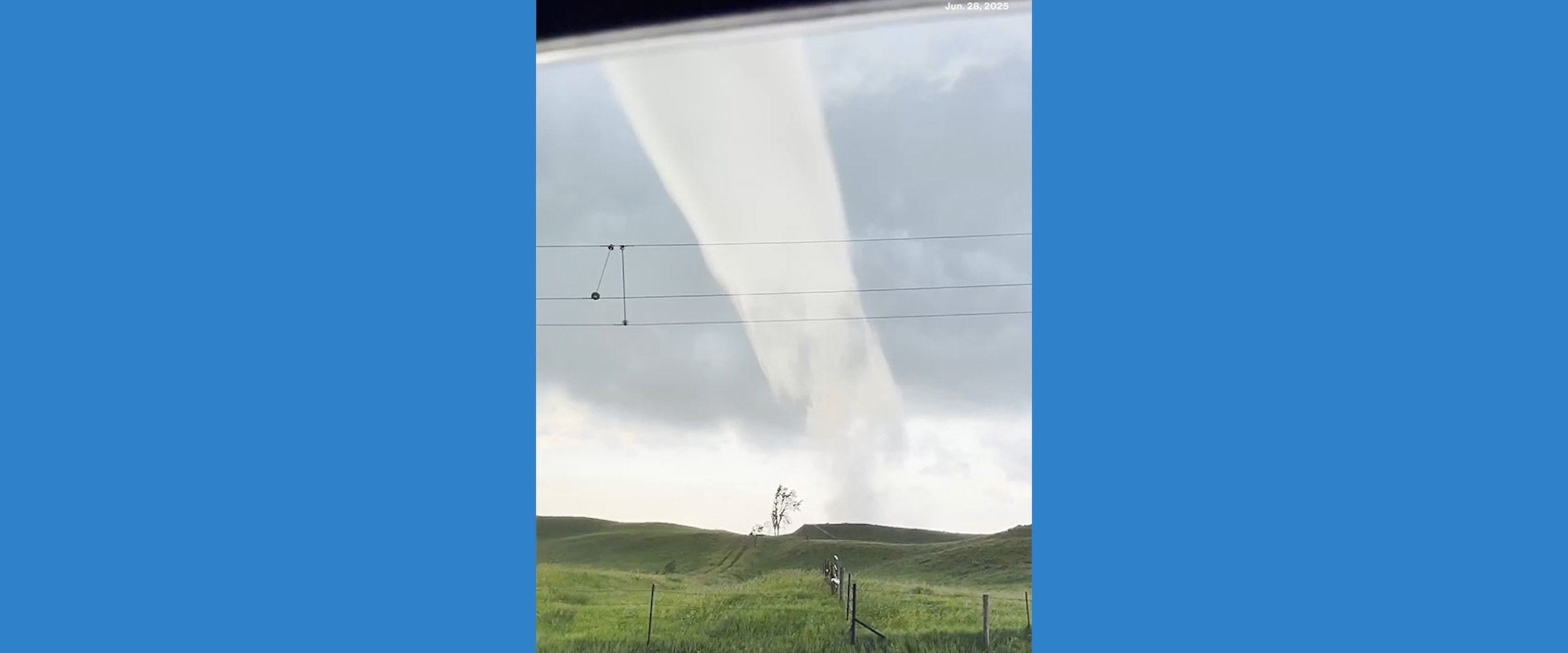 Video Incredible footage captures moment a huge tornado touched