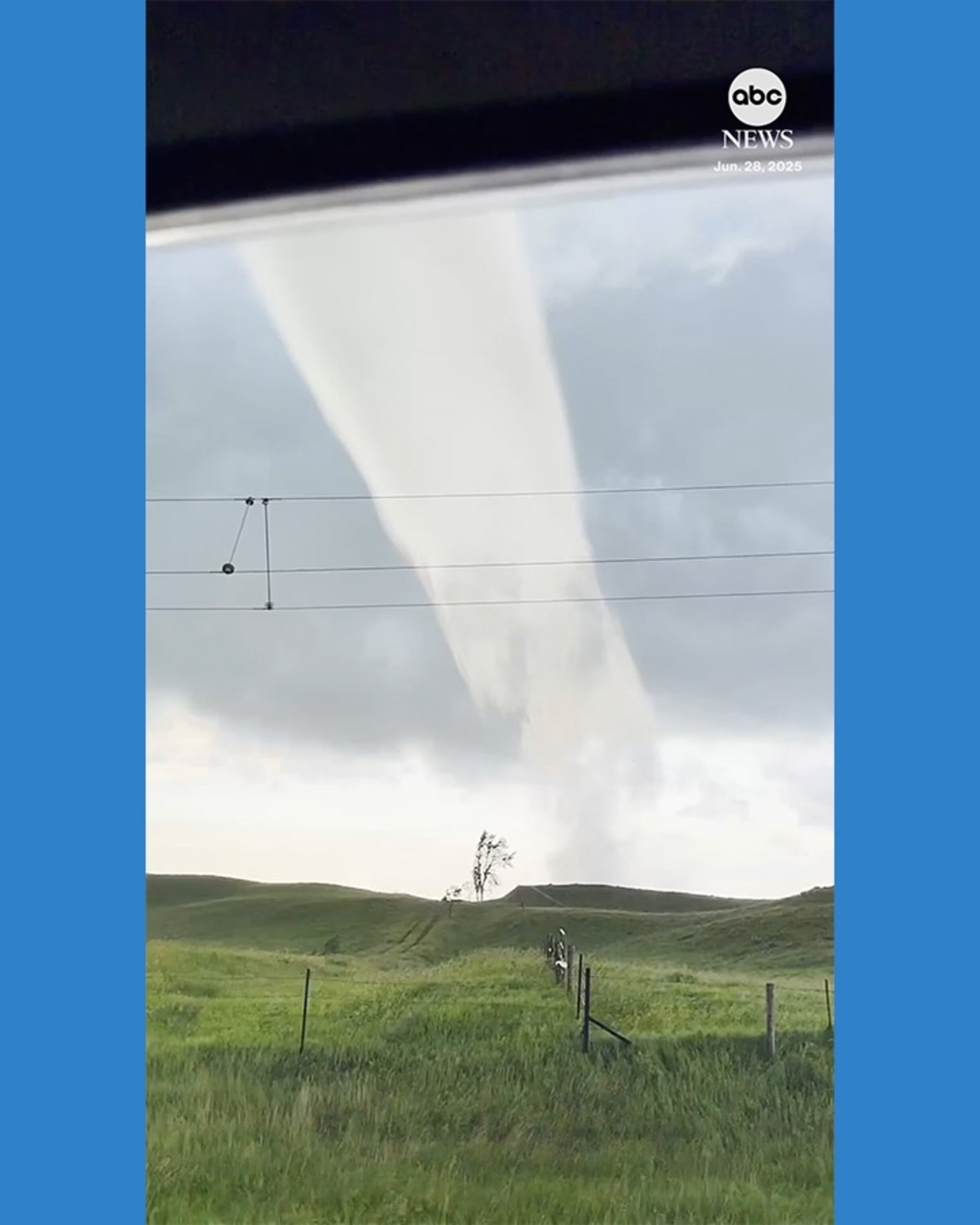 Video Incredible footage captures moment a huge tornado touched