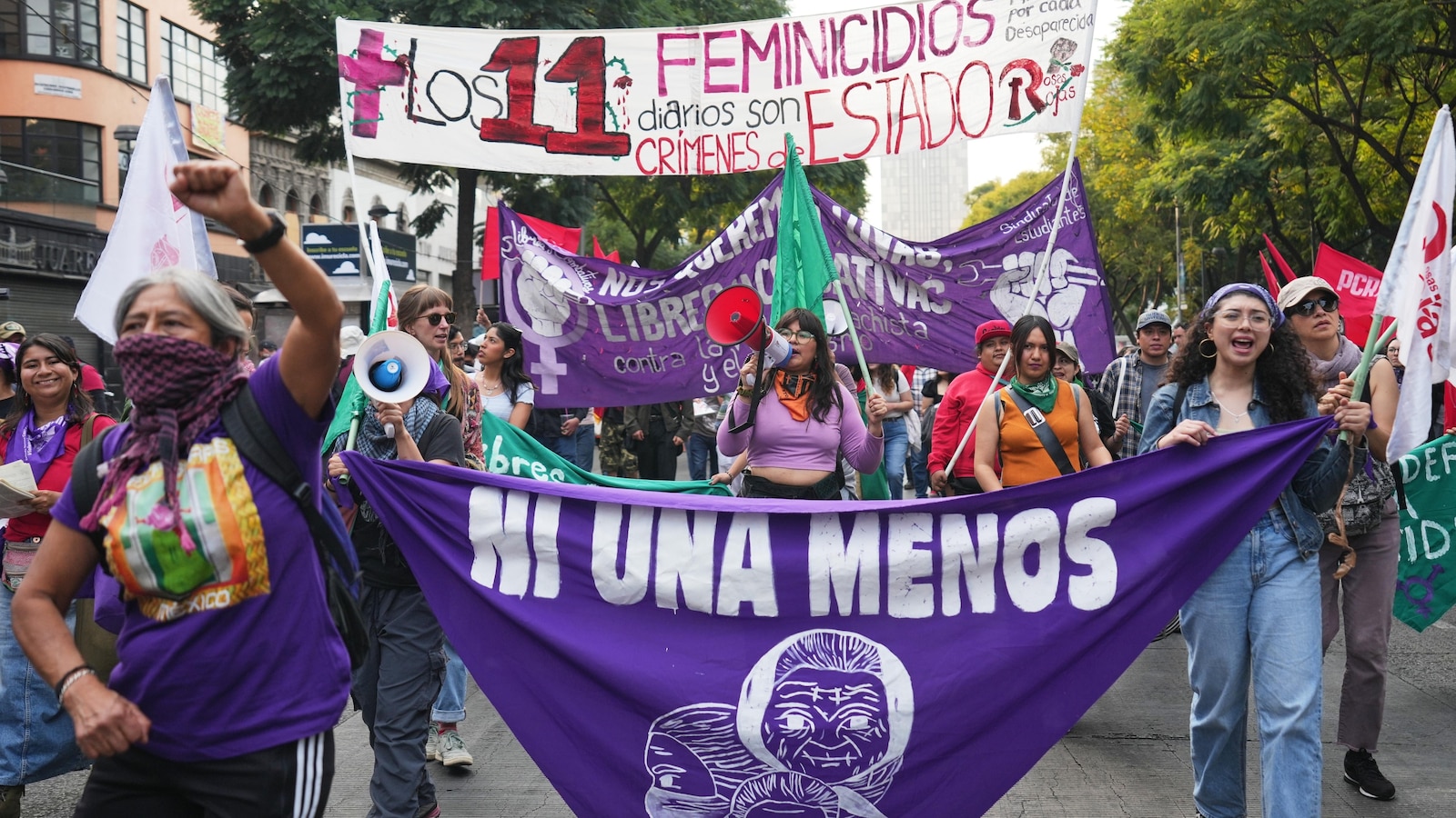 Women march in Mexico City to protest gender violence