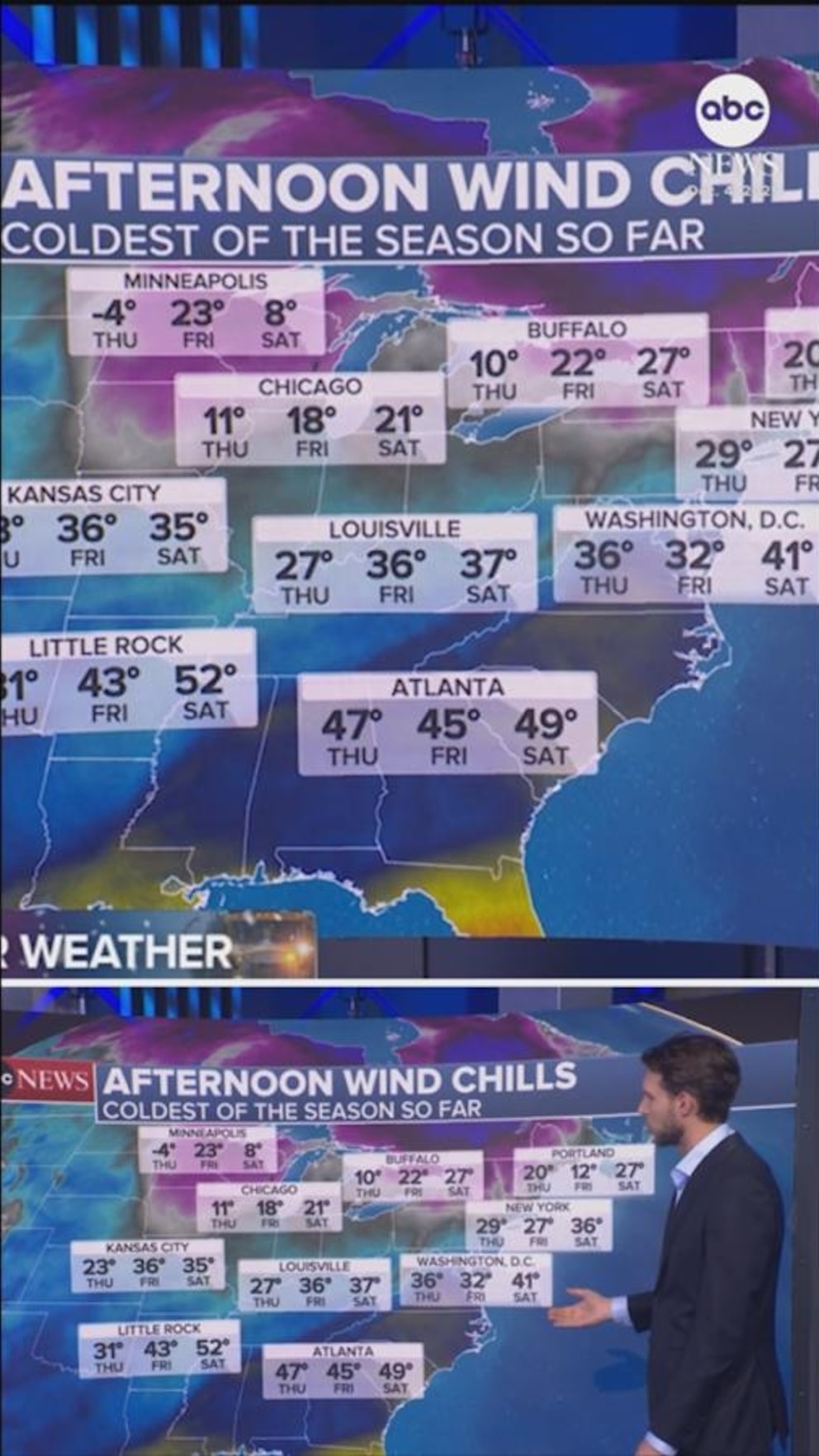 Arctic blast bringing freezing temperatures to Midwest and Northeast
