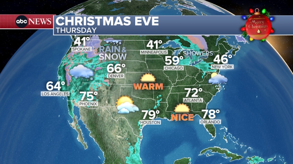 PHOTO: Christmas Eve - Thurs - weather map