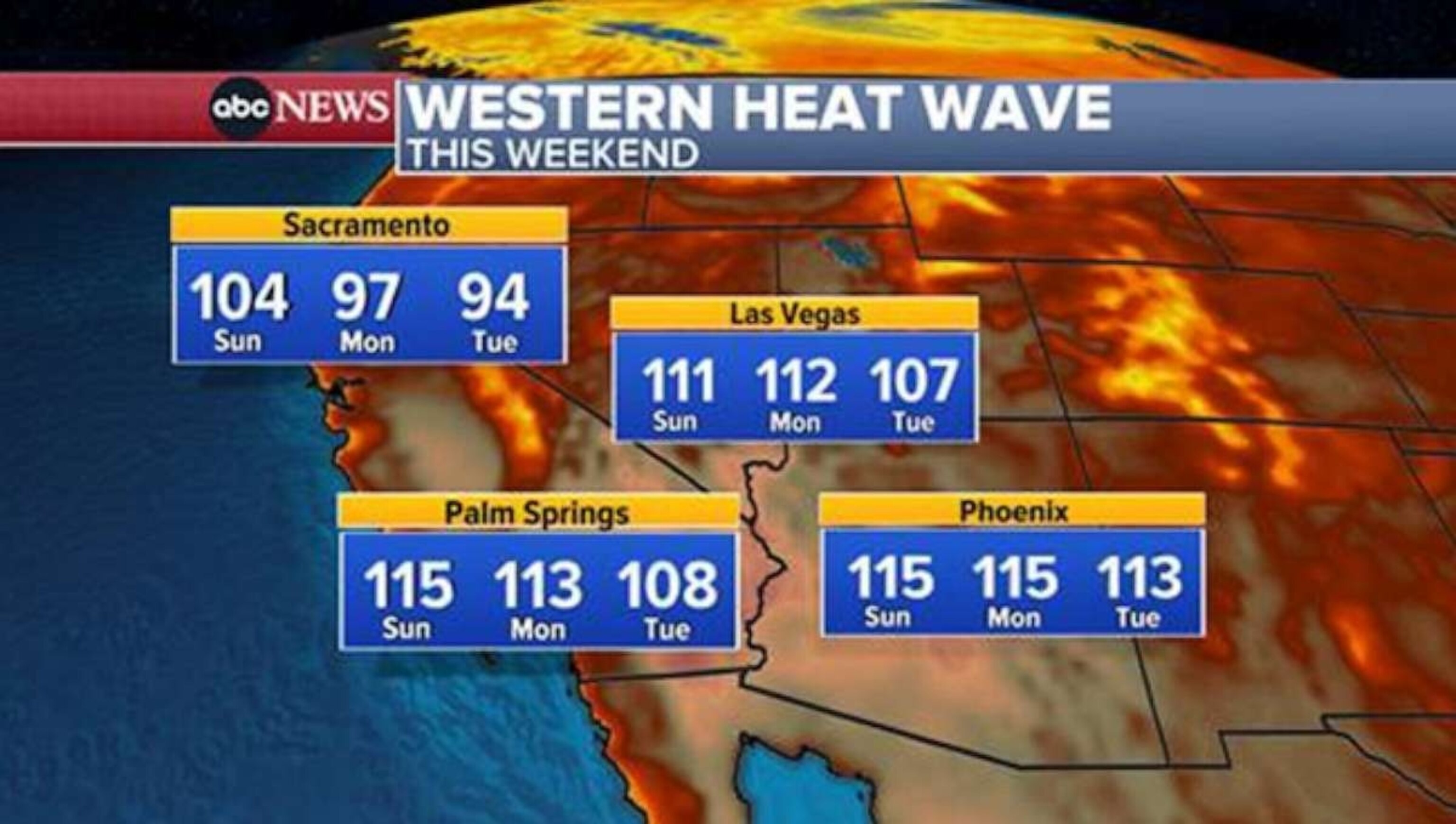 PHOTO: Western heat wave graphic