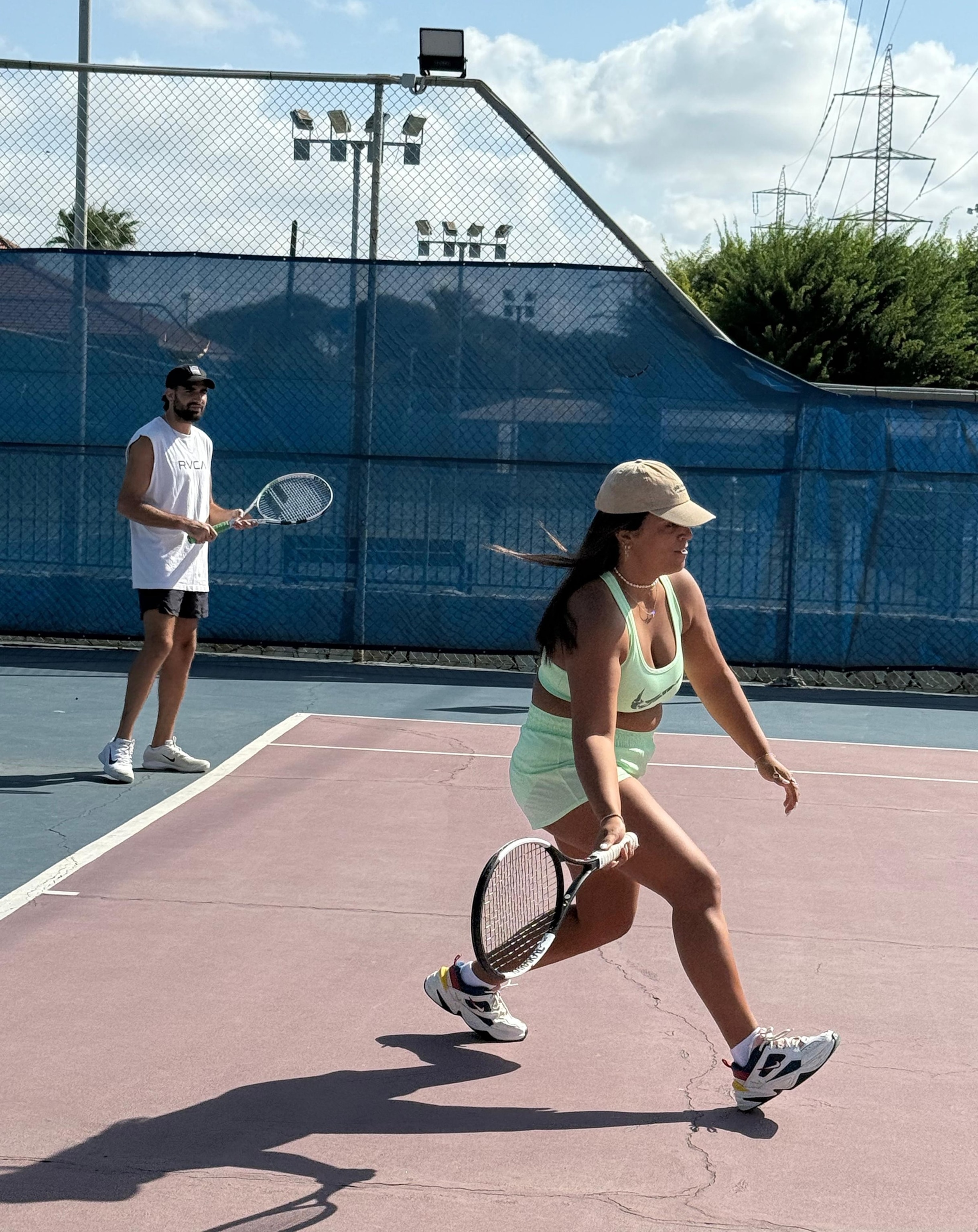 PHOTO: Shira Cohen, 29, plays on a tennis court on Sunday, Oct. 5 in Jaffa, Israel.