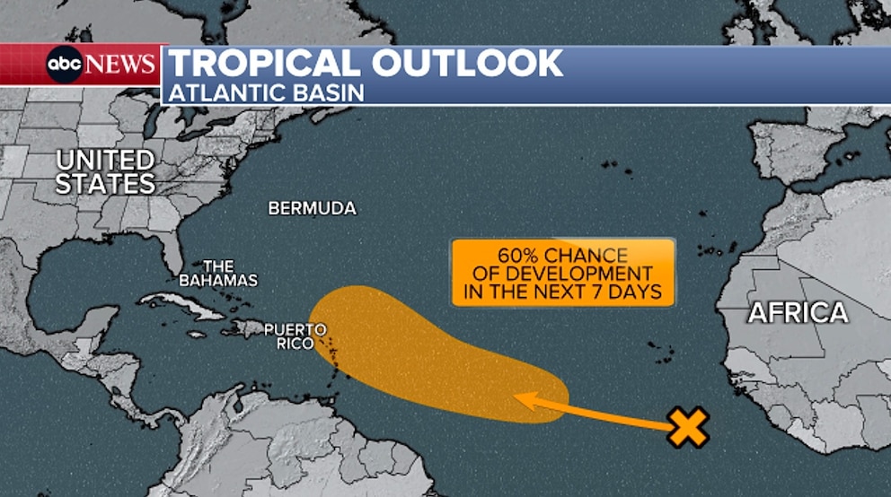 PHOTO: tropical outlook map