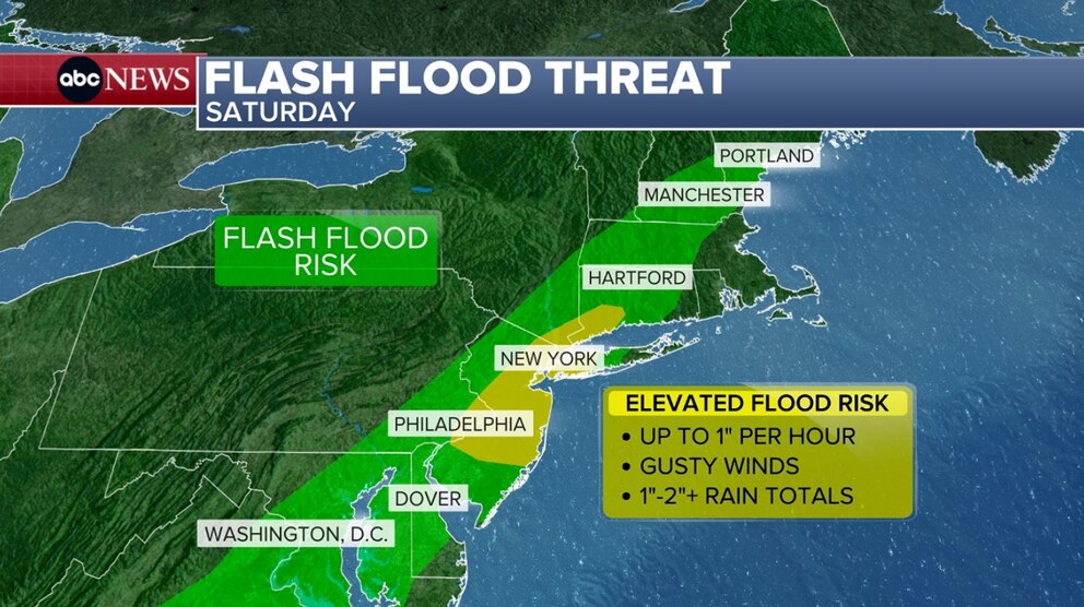 PHOTO: flash flood threat map