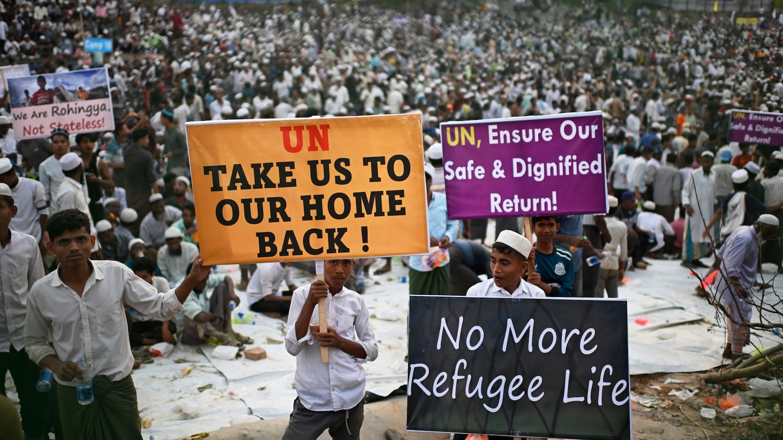 Rohingya Muslims plead for help at the UN to stop the killings in Myanmar