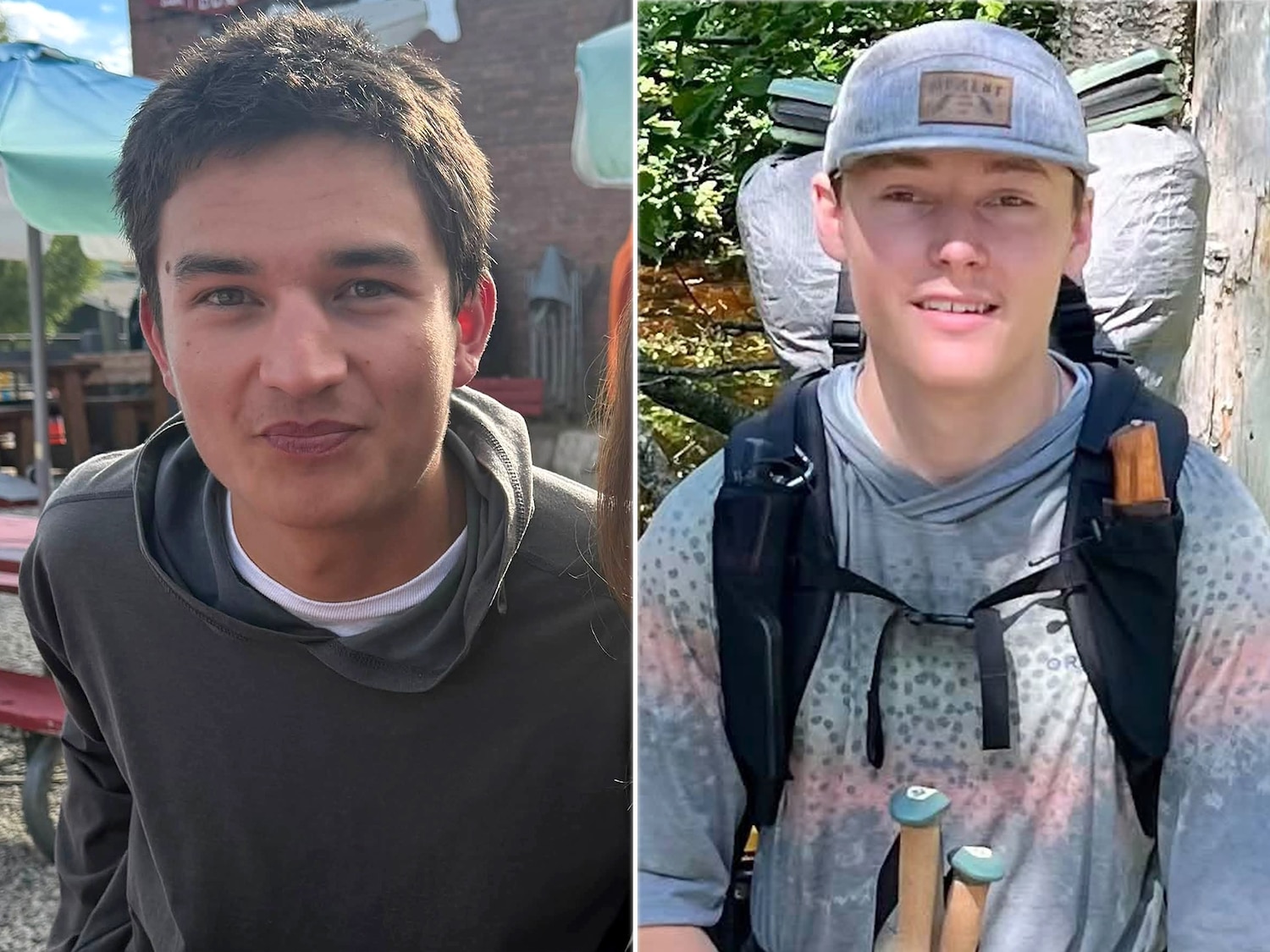 Two Colorado hikers, Kaden Matsuda, left, and Jackson Donlon, are missing after planning to climb Ice Mountain. Chaffee County Sheriff's Office