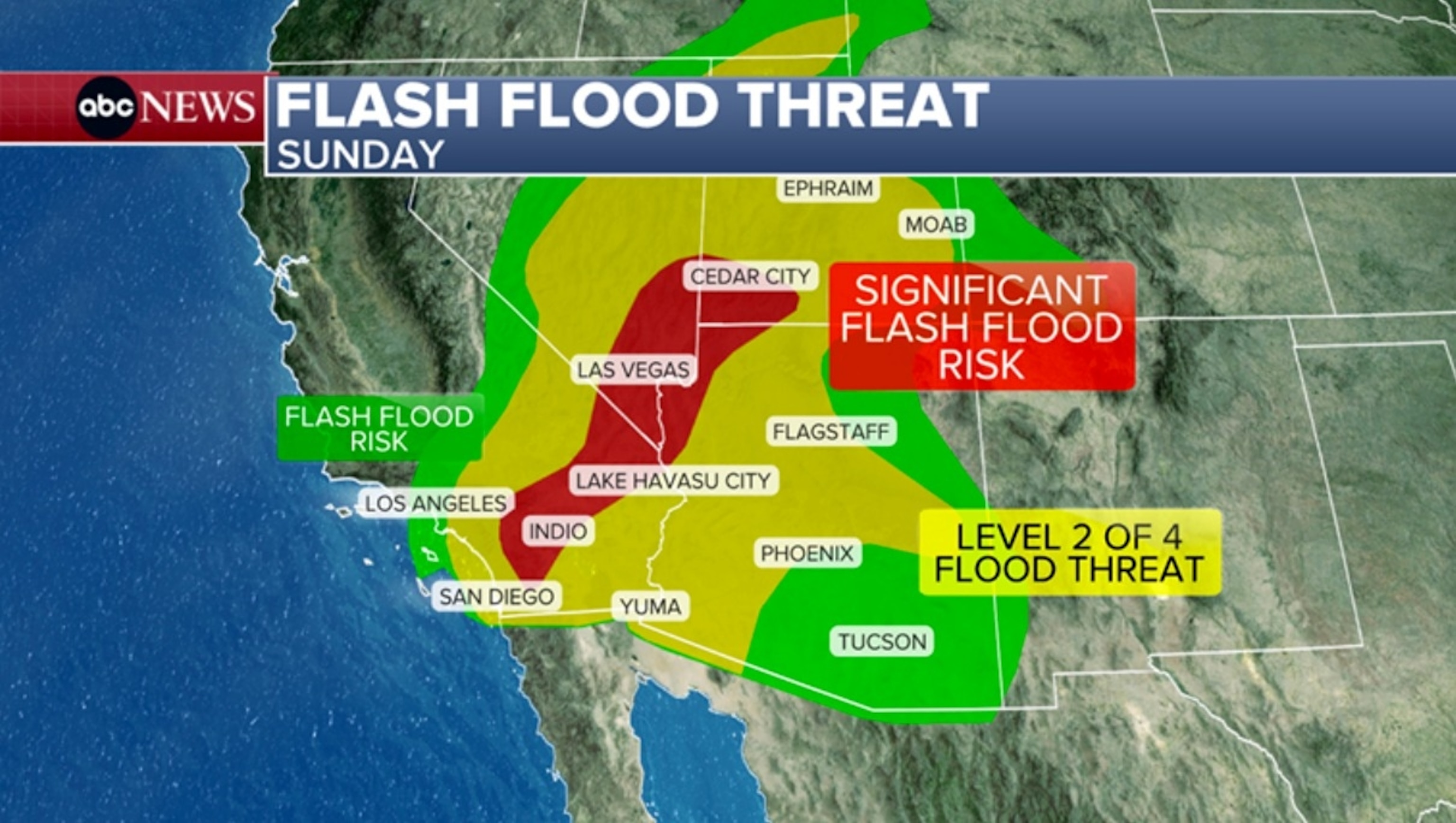 PHOTO: Flash flood threat - Sunday