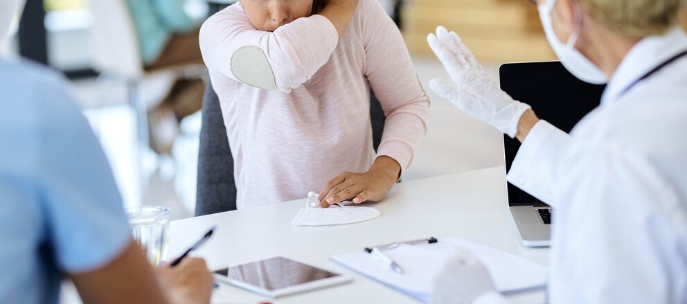 PHOTO: A sick person at a doctor's office in an undated stock photo. 