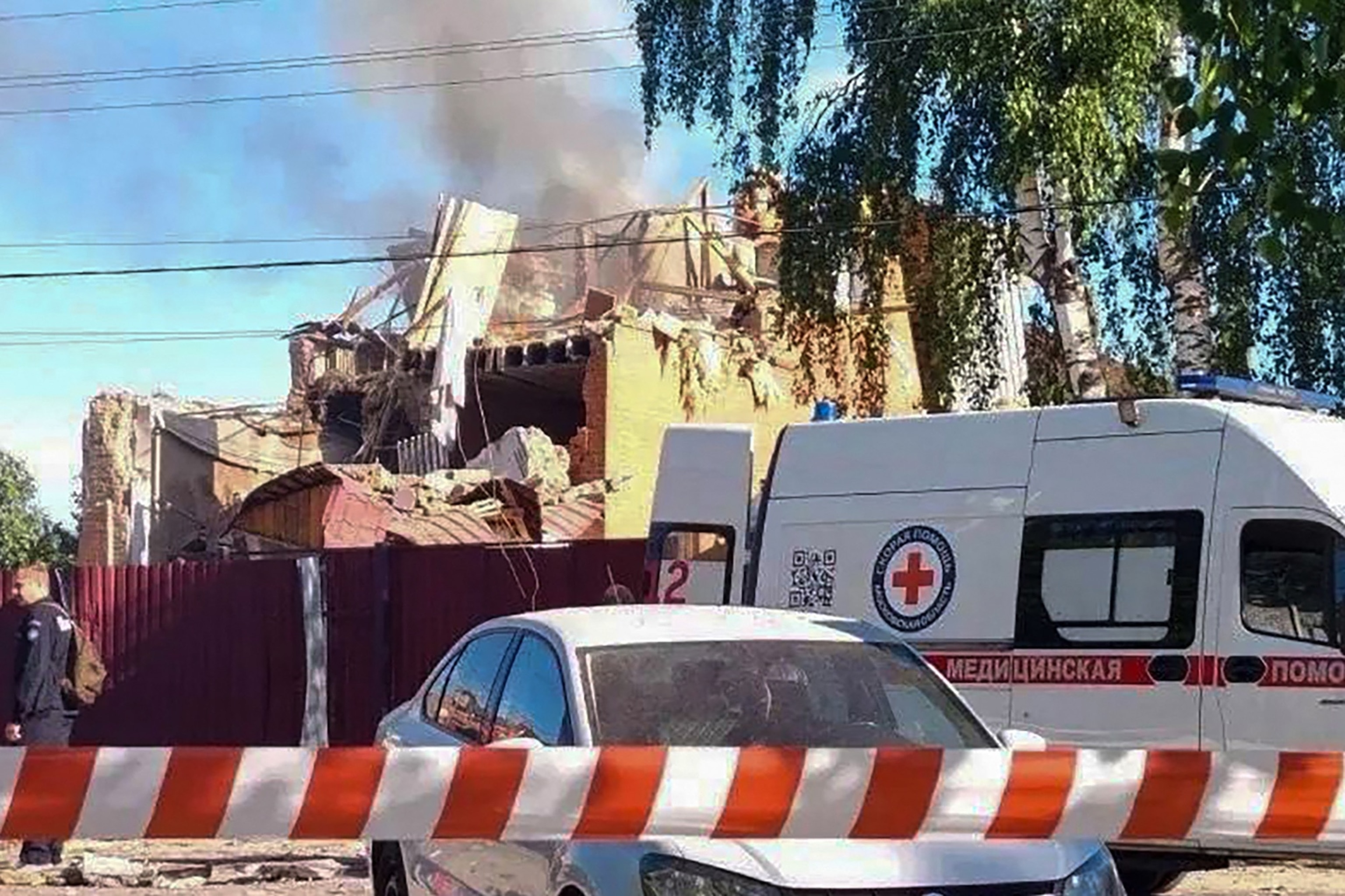 PHOTO: This handout photograph posted on the official Telegram channel of the Moscow region governor Andrey Vorobyov on June 30, 2026, shows a heavily damaged private house following a drone attack.