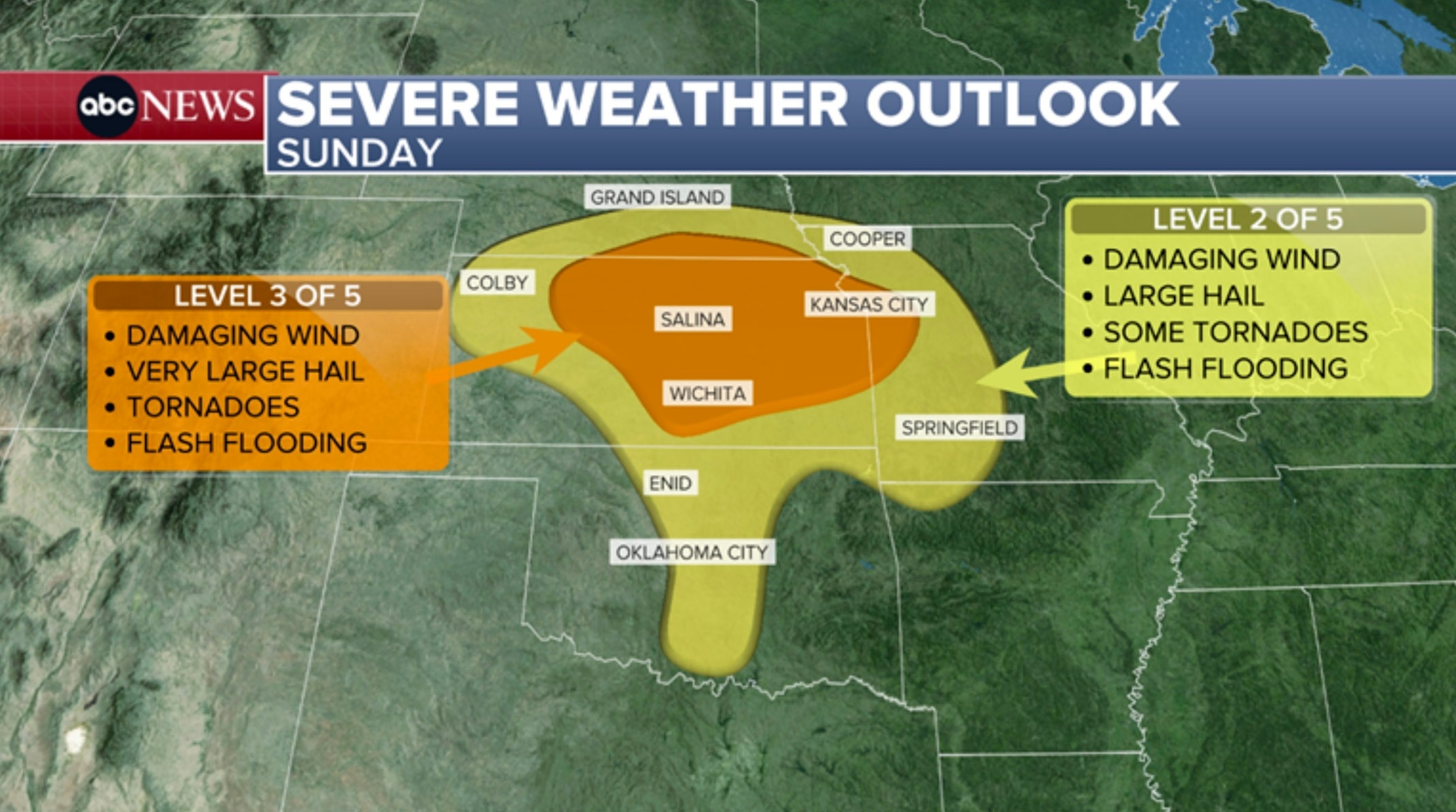 PHOTO: Severe weather outlook Sunday