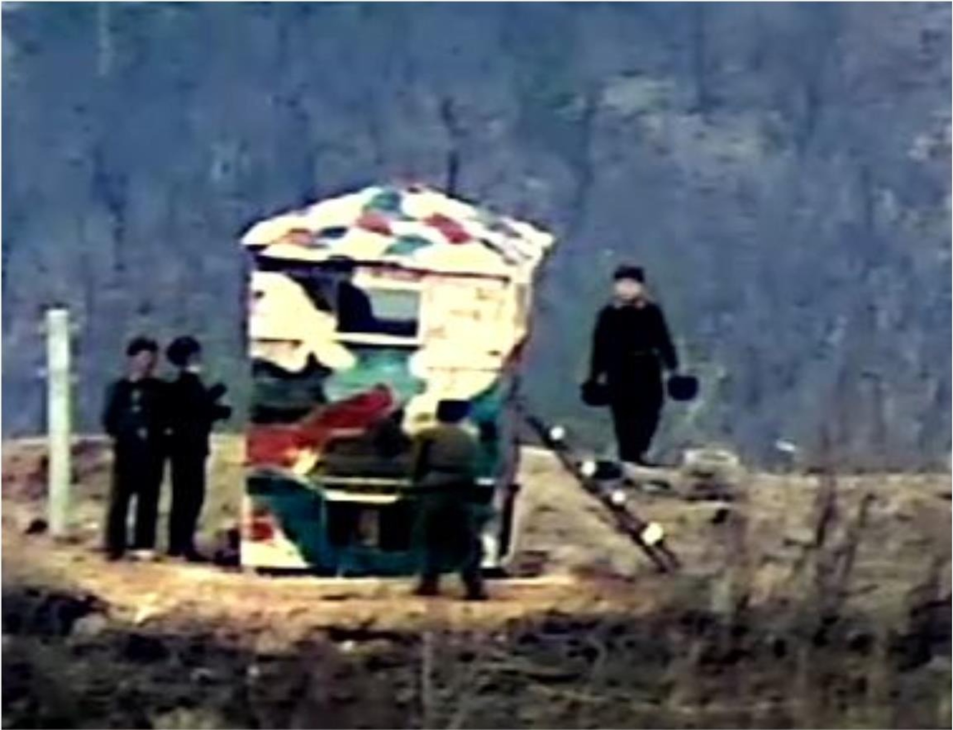 PHOTO: North Korean military personnel are seen in a guard post within the DMZ in an undated photo released by the South Korean Military on Nov. 27, 2023. 