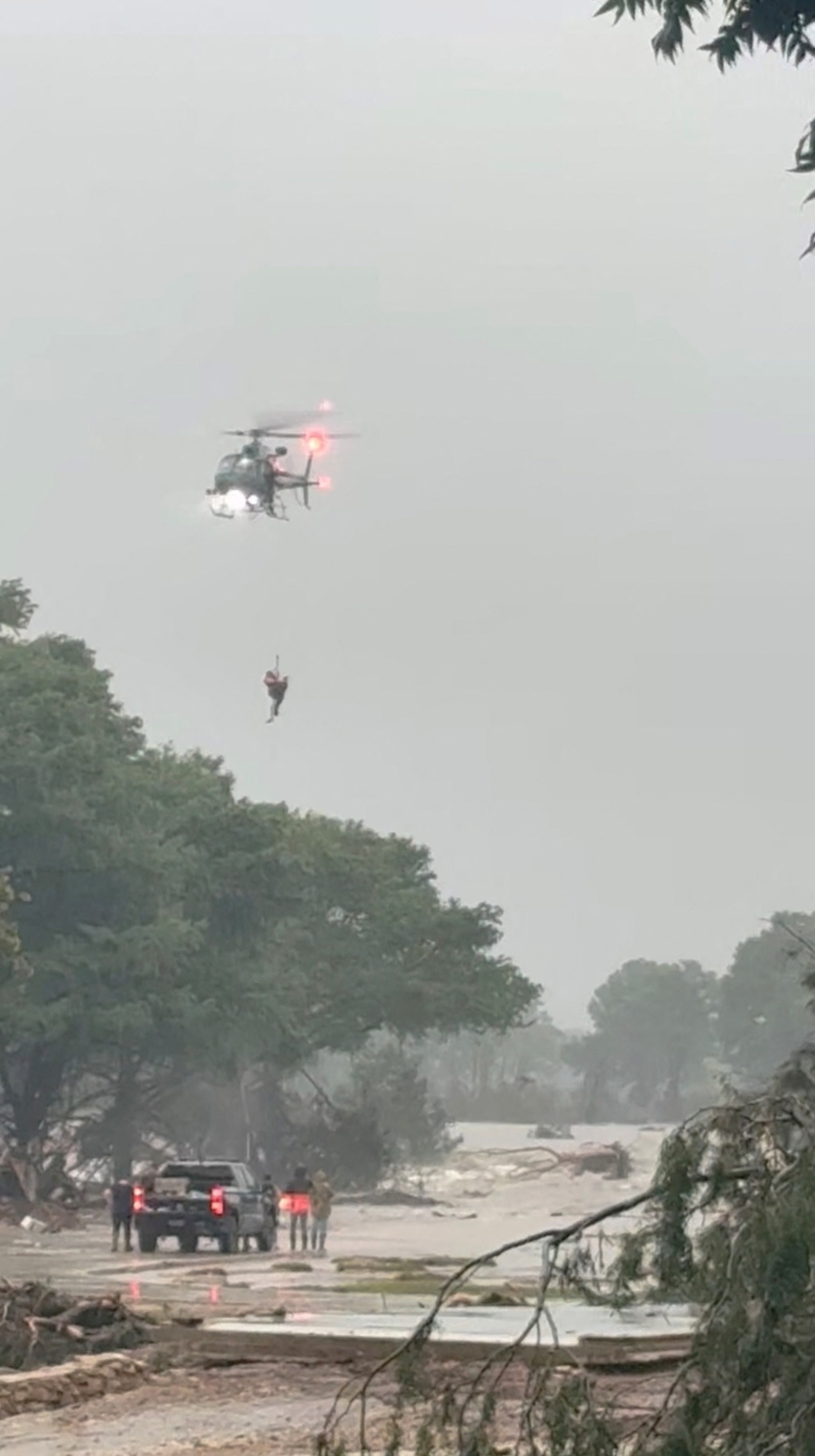 PHOTO: Helicopter rescue amid flash flooding in Texas