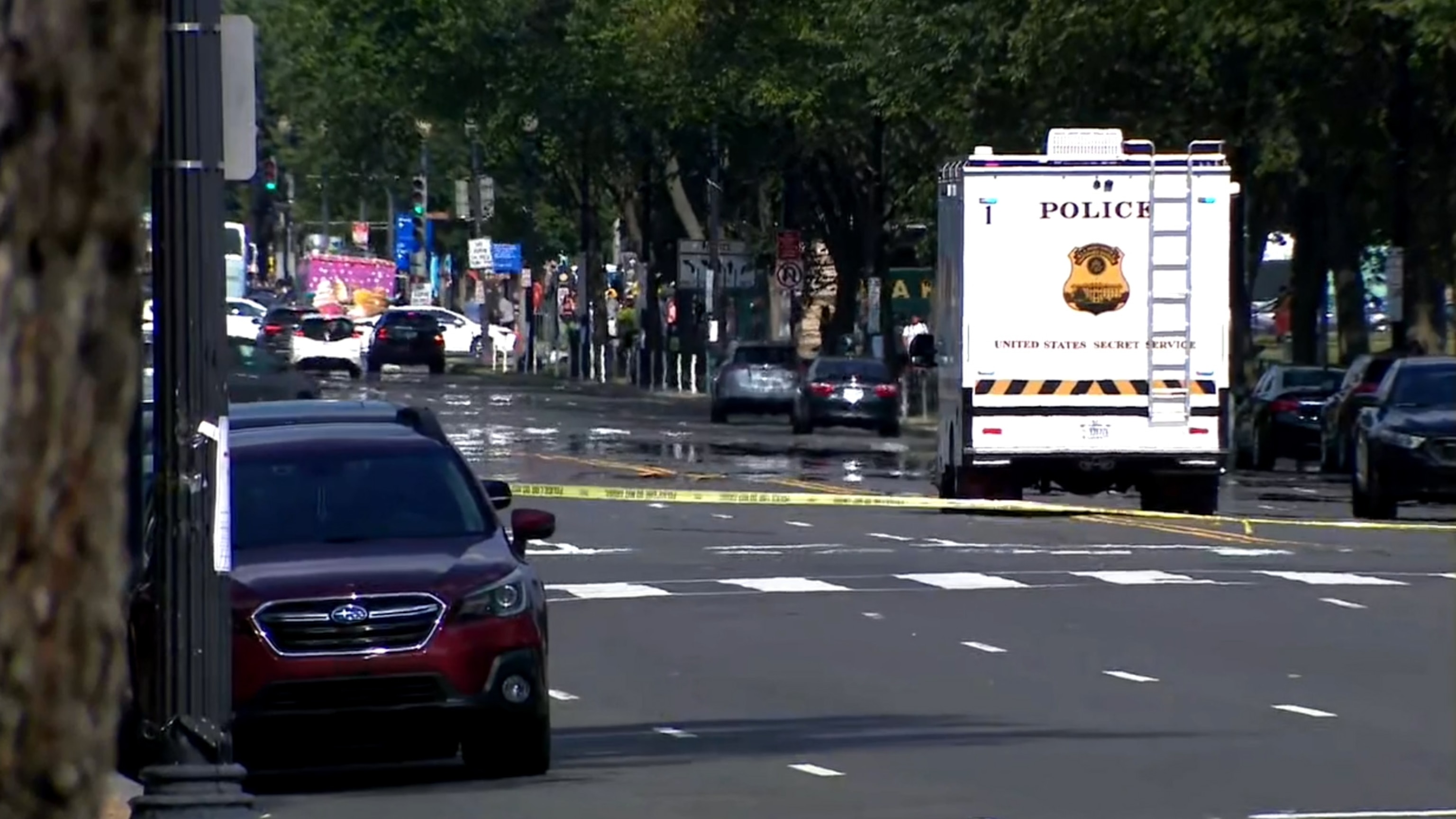 PHOTO: In this screen grab from a video, the scene of a hit and run accident is shown in Washington, D.C., on July 12, 2023.