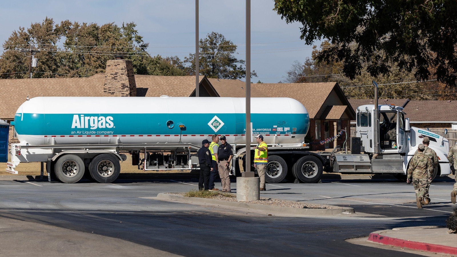 Ammonia gas leak from a tanker truck sickens dozens and forces evacuations
