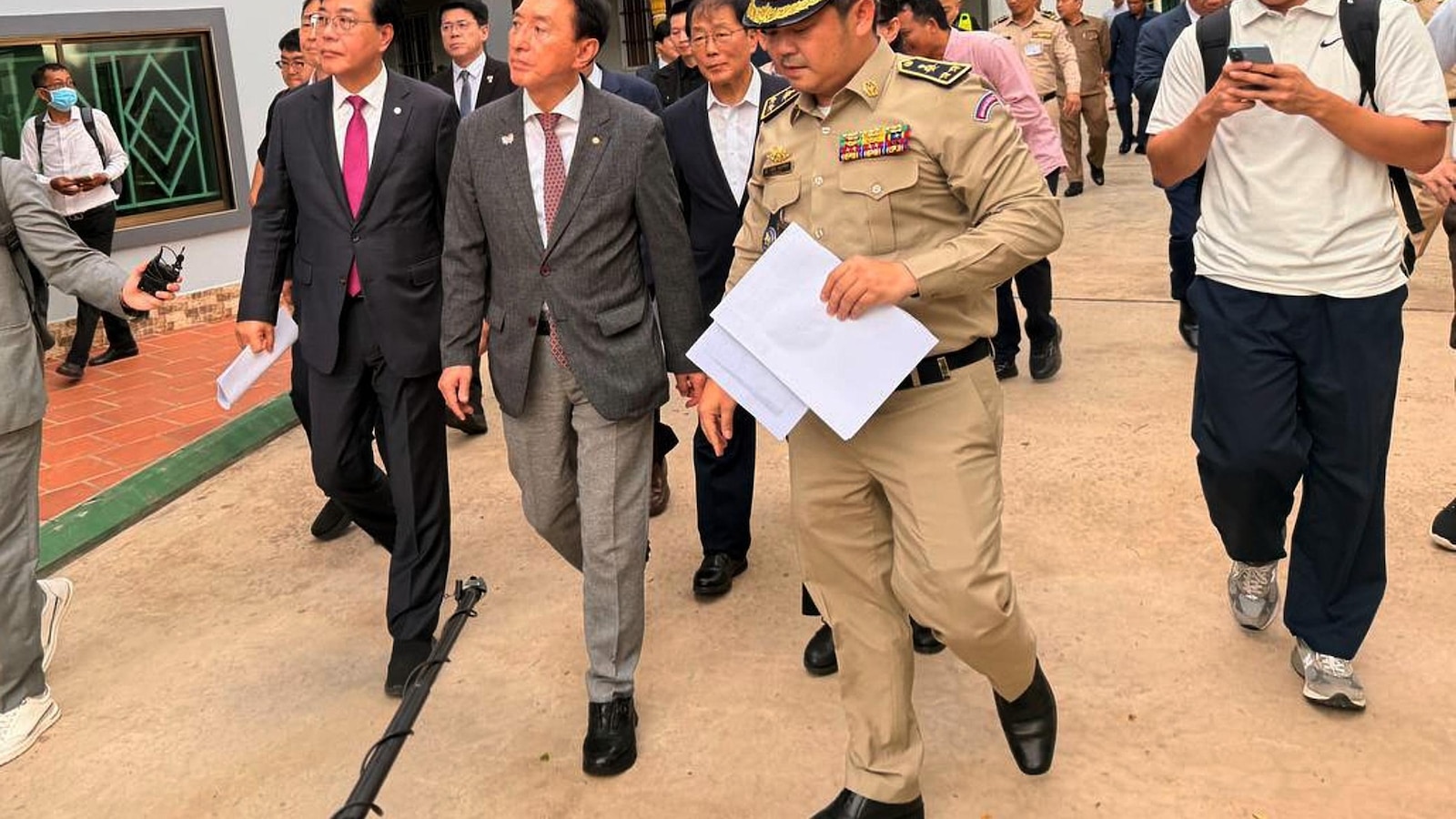 South Korean delegation of lawmakers visits Cambodian site of alleged online scam ring