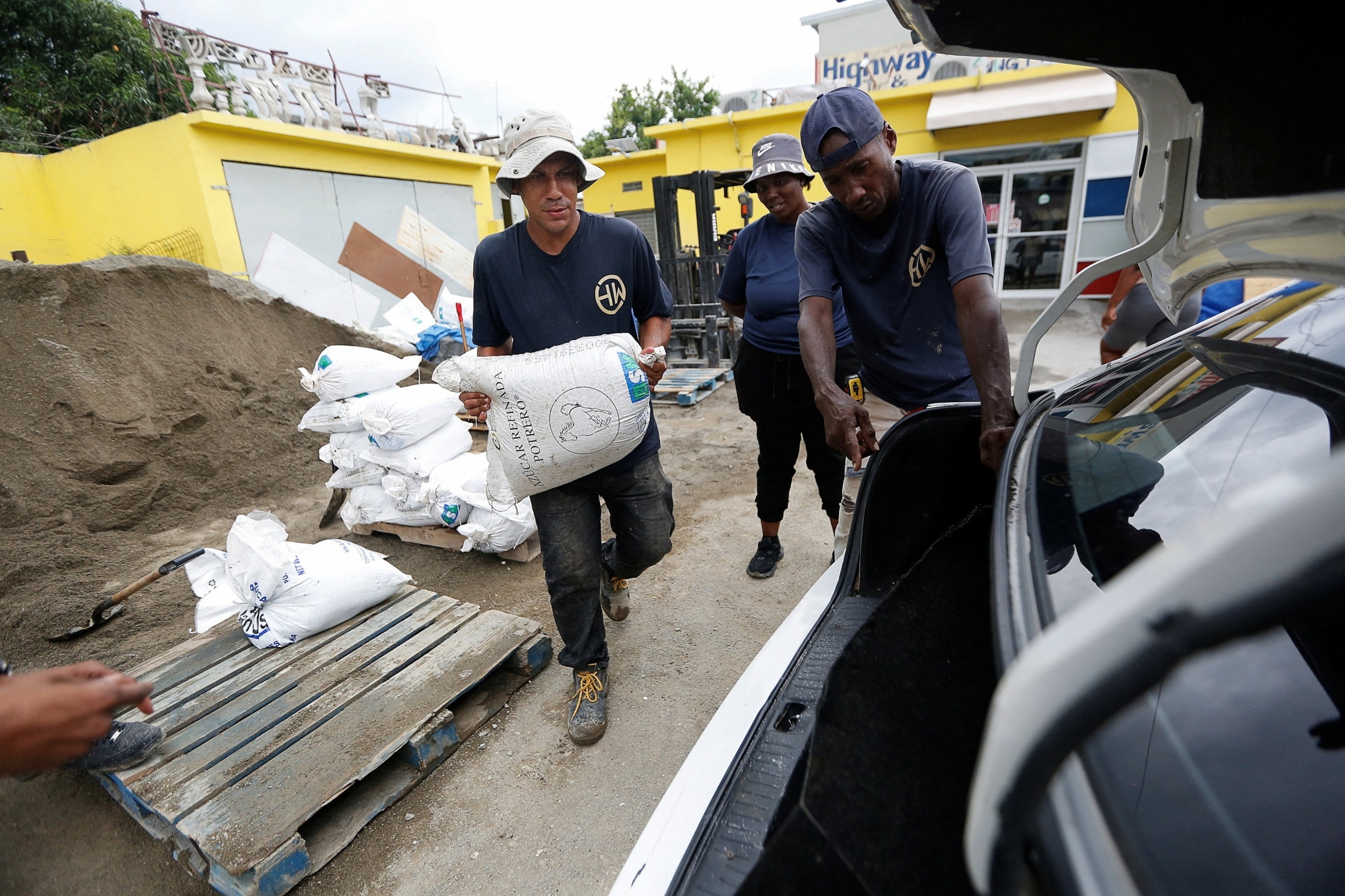 PHOTO: People make preparations ahead of the arrival of Hurricane Melissa, in Kingston