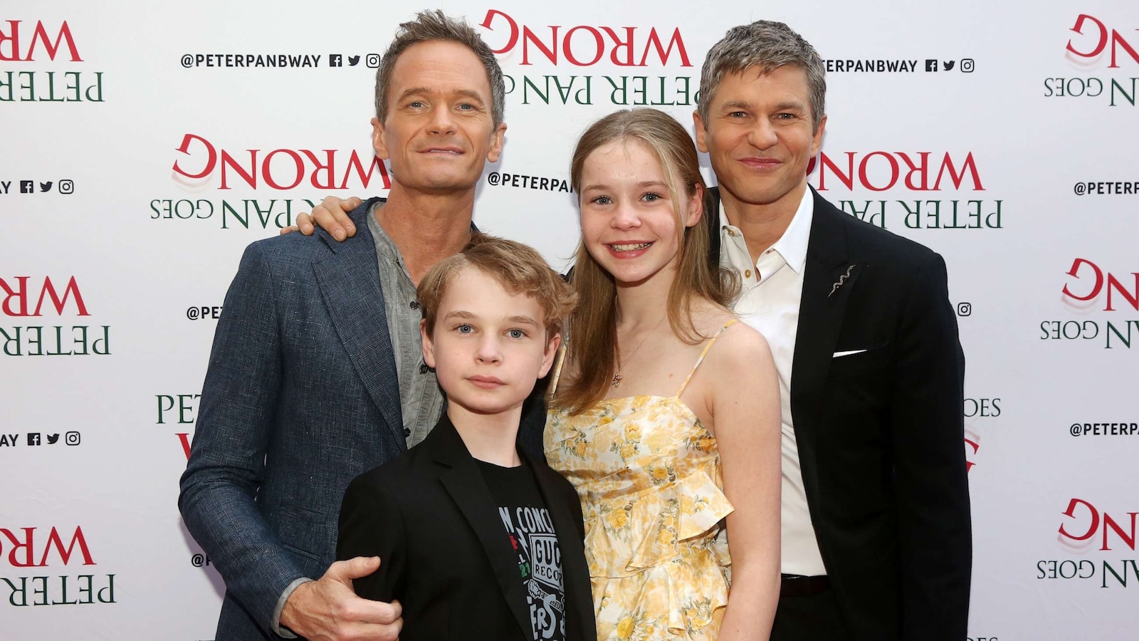 Neil Patrick Harris supported by his family at opening night of his