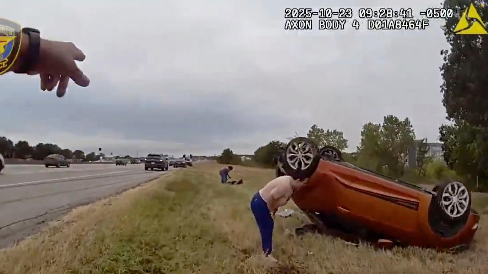 Video shows dramatic rescue of baby pinned under overturned car in Texas Video shows dramatic rescue of baby pinned under overturned car in Texas