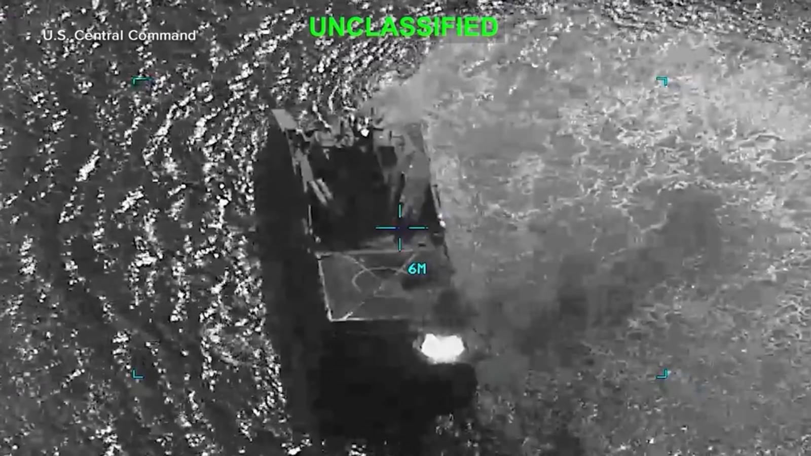 US torpedoes Iranian warship as war with Iran spreads