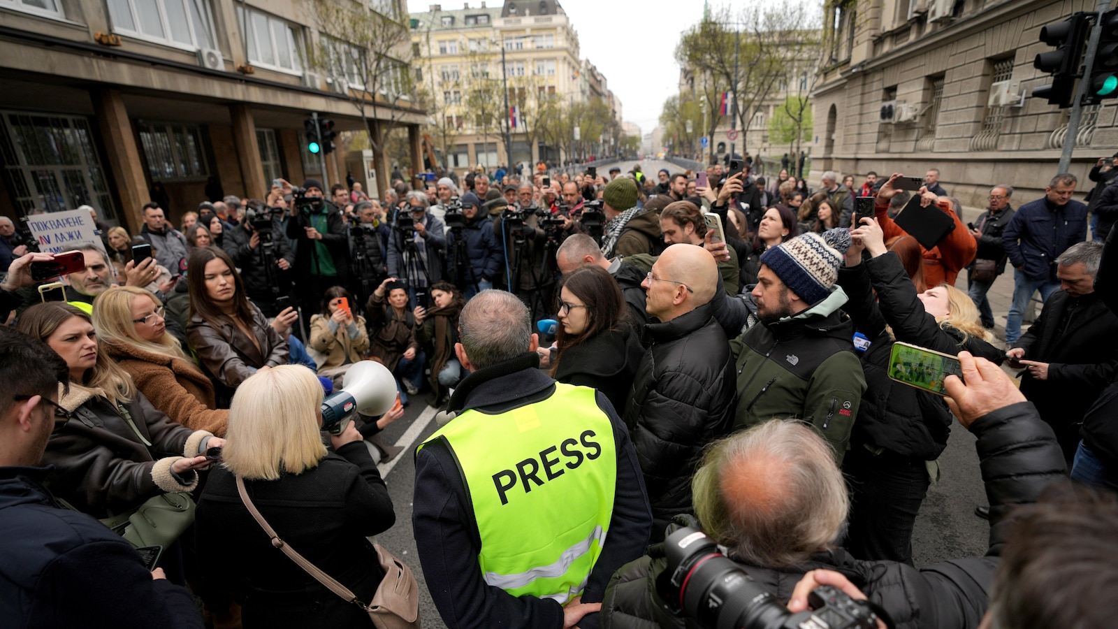 Serbian journalists protest reported attacks, pressure on media
