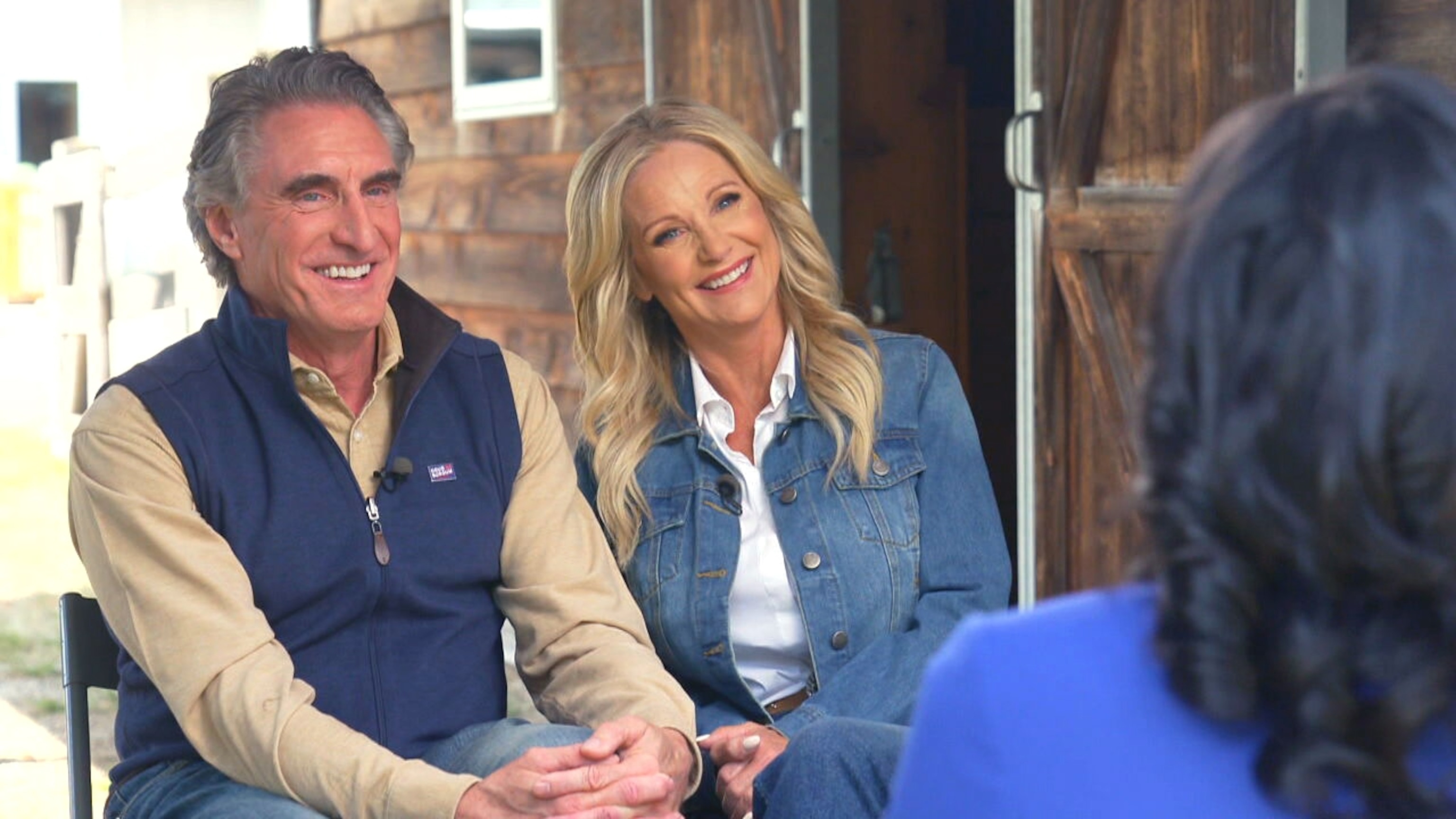 PHOTO: North Dakota Gov. Doug Burgum and Kathryn Burgum are seen in an interview.