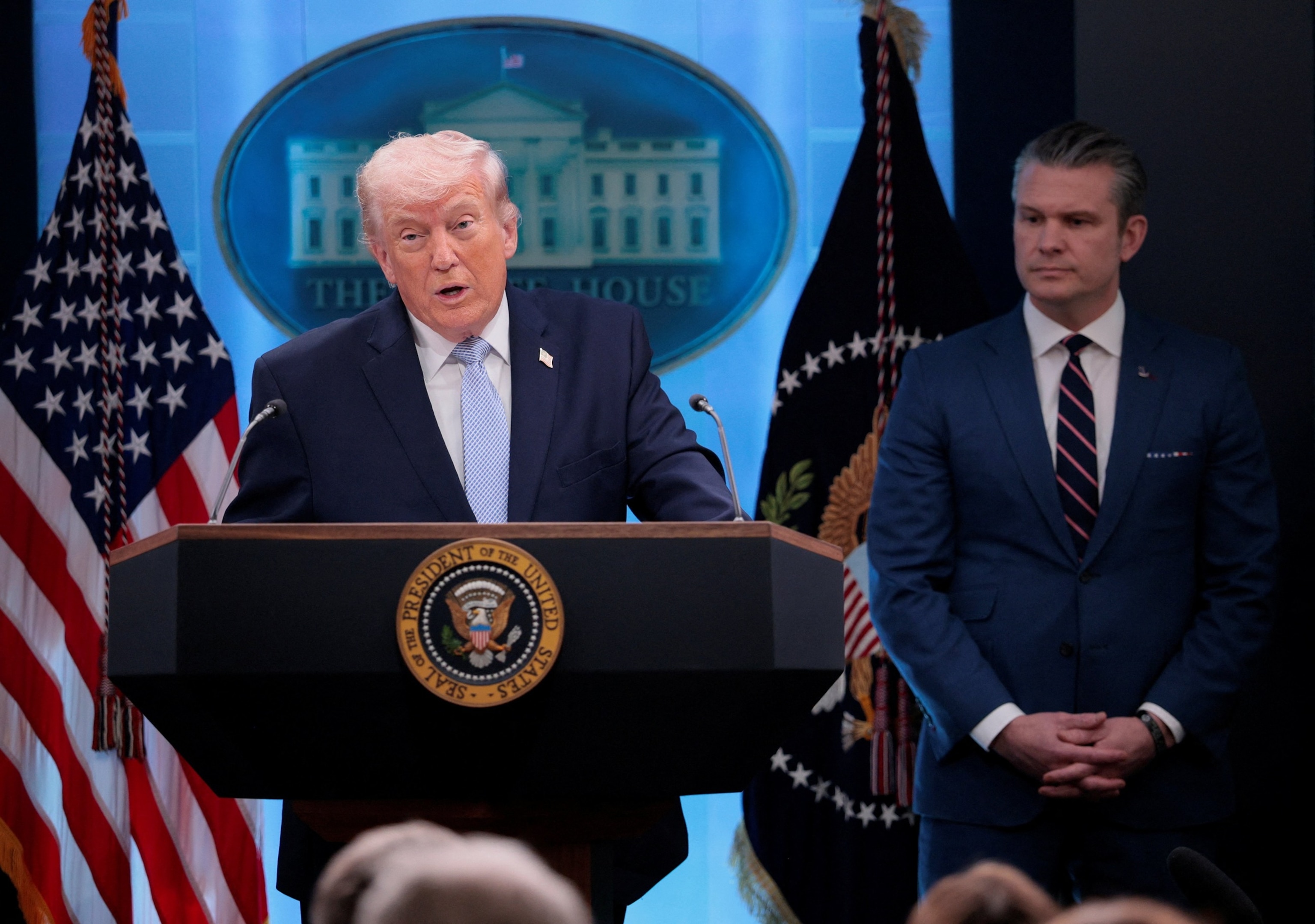 Trump holds news conference on airman rescue as his deadline for Iran looms