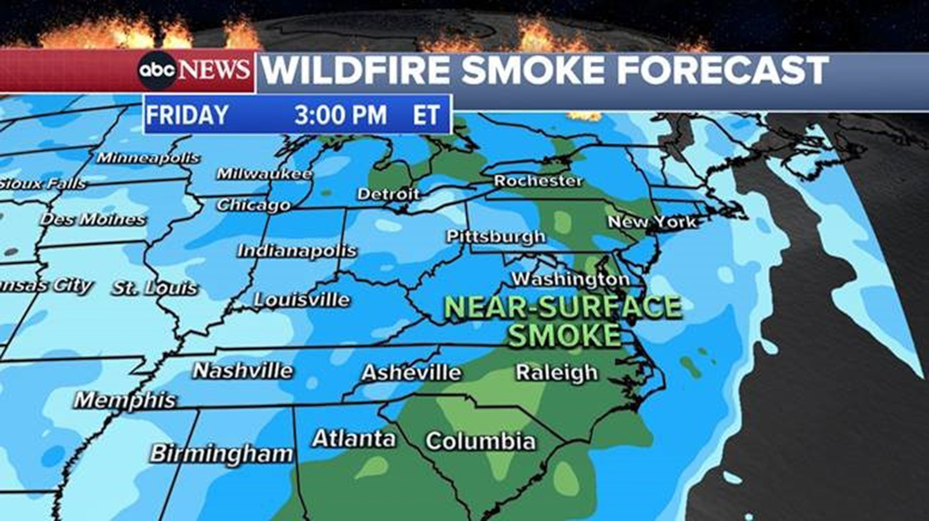 Wildfire smoke map: Which US cities are forecast to be impacted by ...