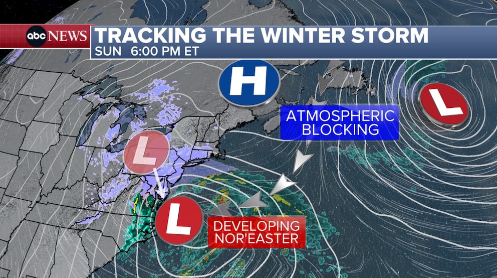 PHOTO: tracking the winter storm sunday 6p
