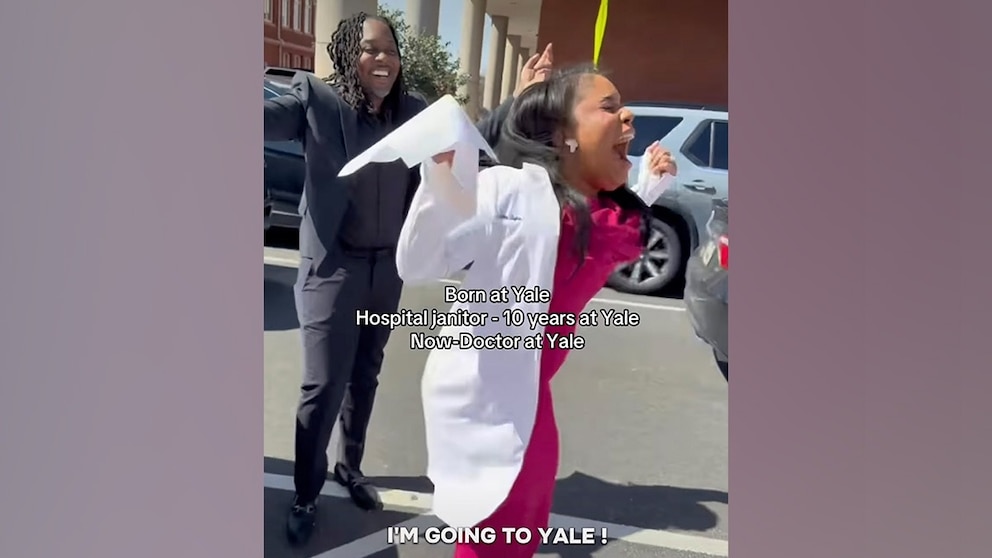 Woman returns as doctor at hospital where she was born and worked as a janitor