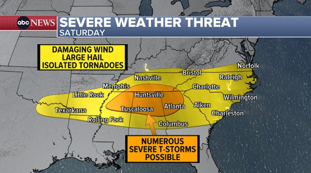 PHOTO: severe weather threat map