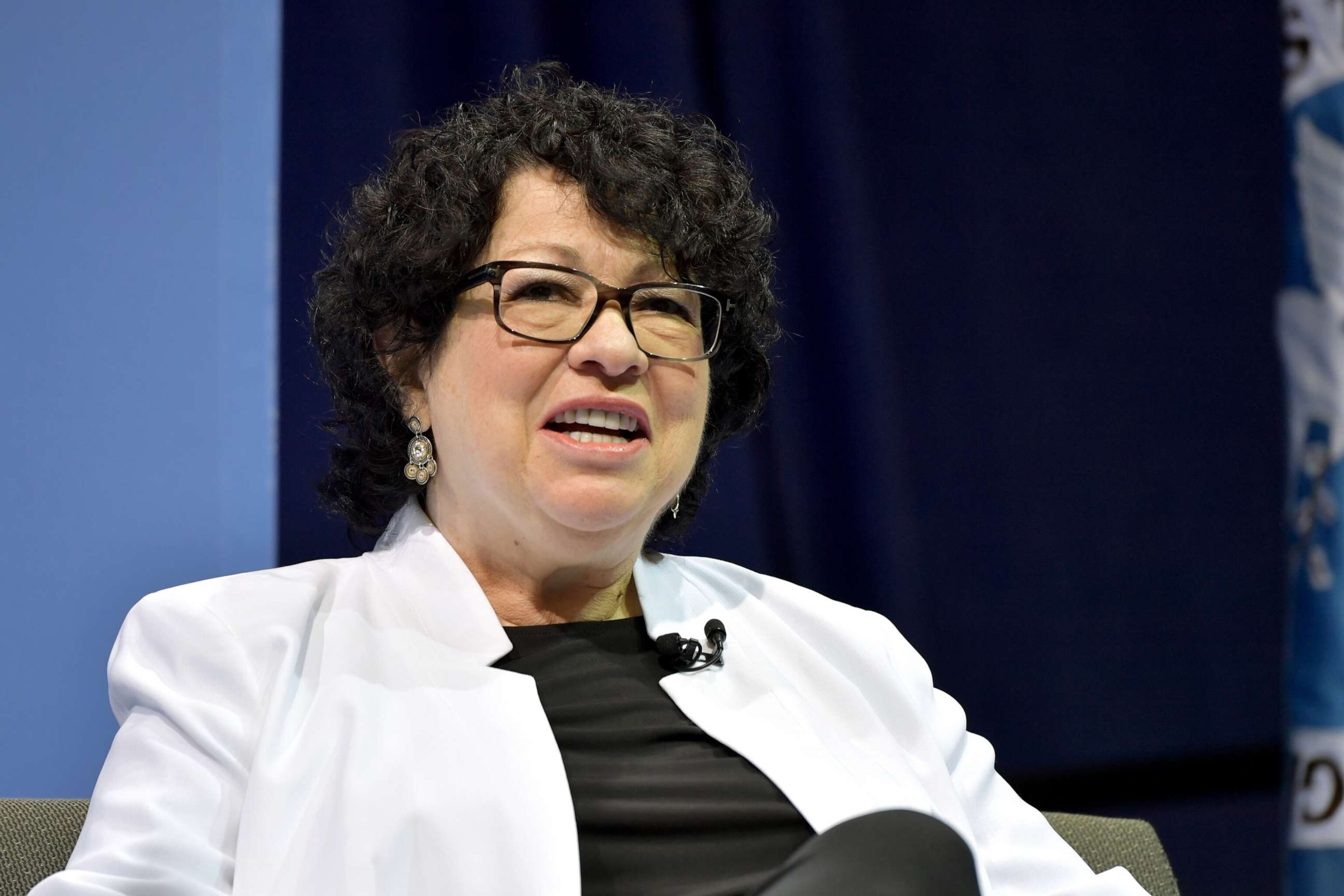 PHOTO: Supreme Court Justice Sonia Sotomayor speaks at Tufts University on September 12, 2019 in Boston.