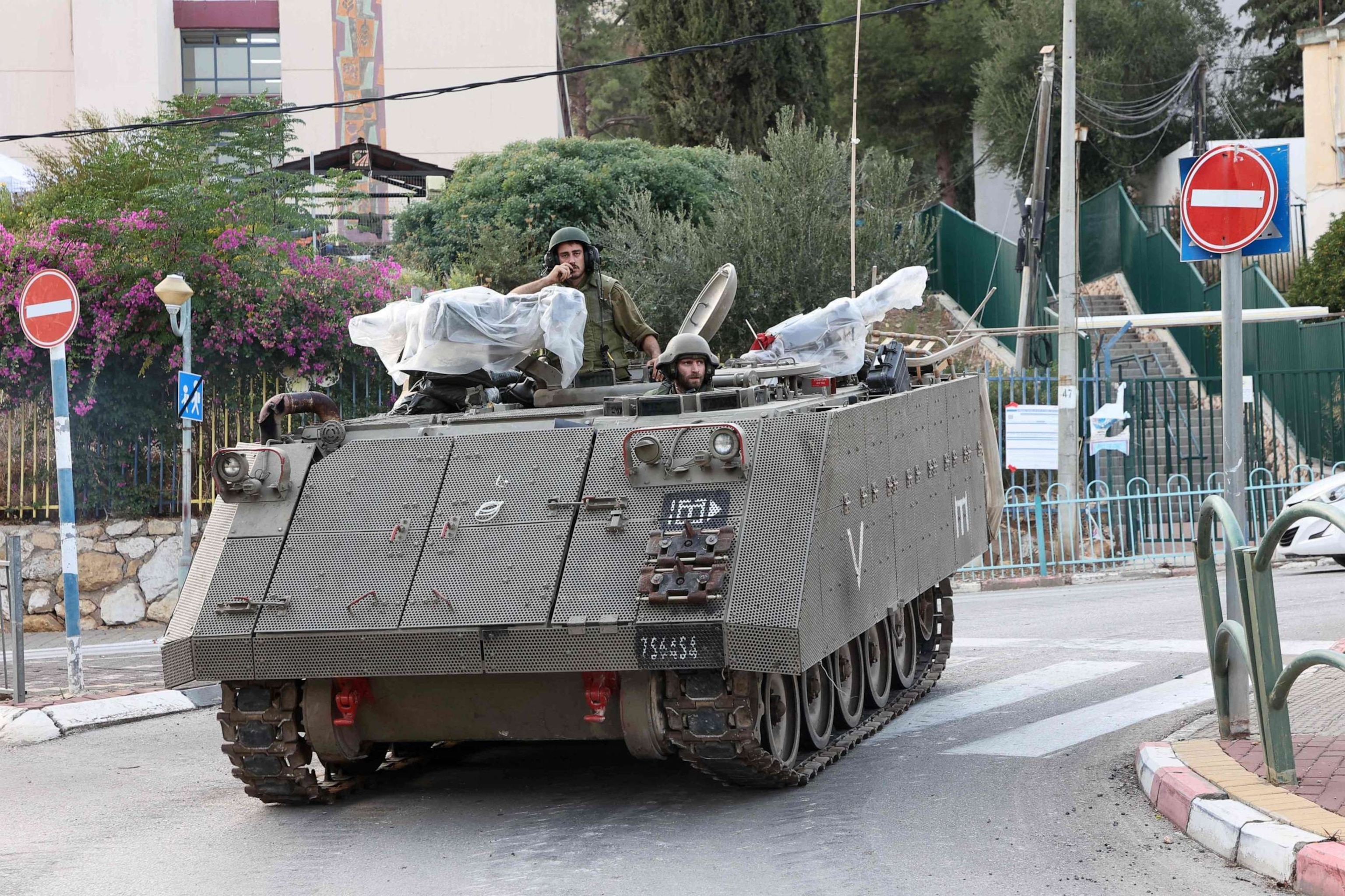 PHOTO: Israeli soldiers patrol an area near the northern border of Lebanon, Oct. 23, 2023.