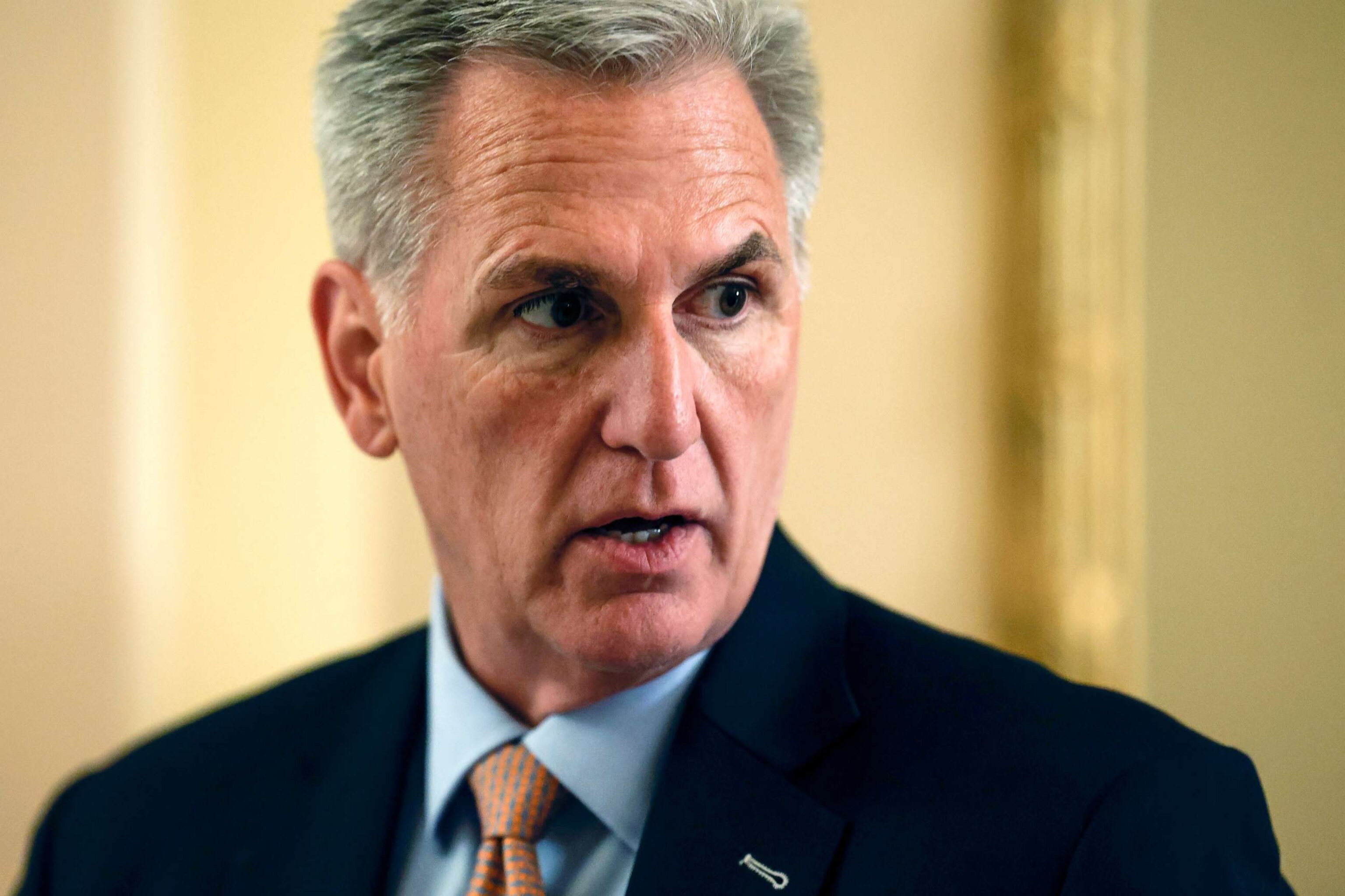 PHOTO: Speaker of the House Kevin McCarthy walks to the House Chambers to open up the legislative session in the U.S. Capitol Building, on June 5, 2023, in Washington, D.C.