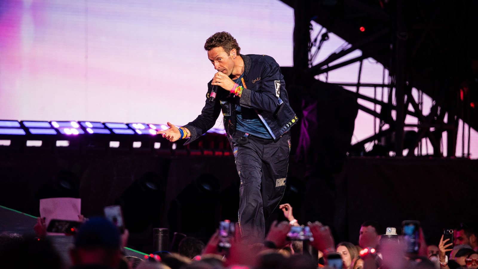 Chris Martin performing live at Craven Park Stadium