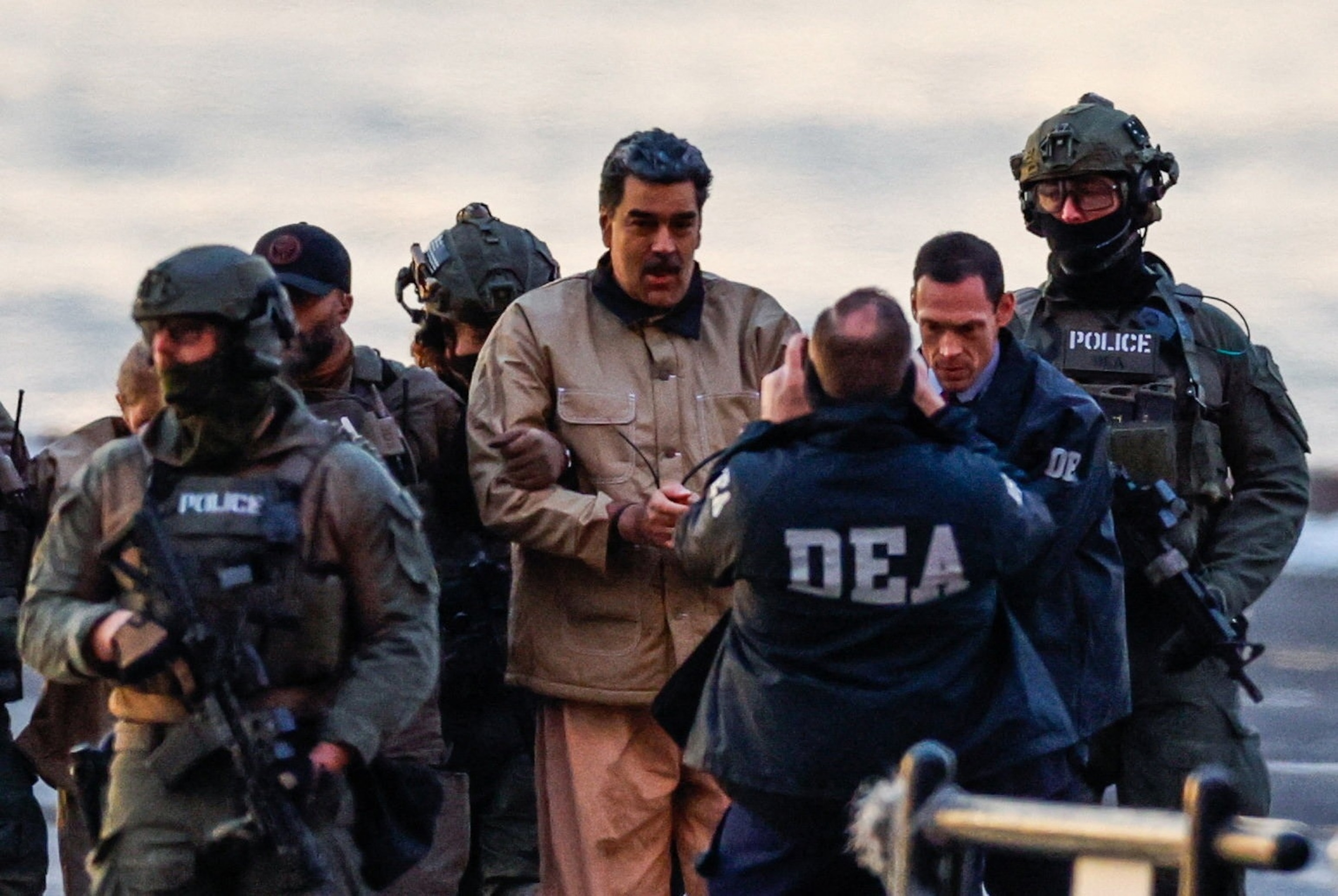 PHOTO: Venezuelan President Nicolas Maduro arrives at the Downtown Manhattan Heliport, January 5, 2026.