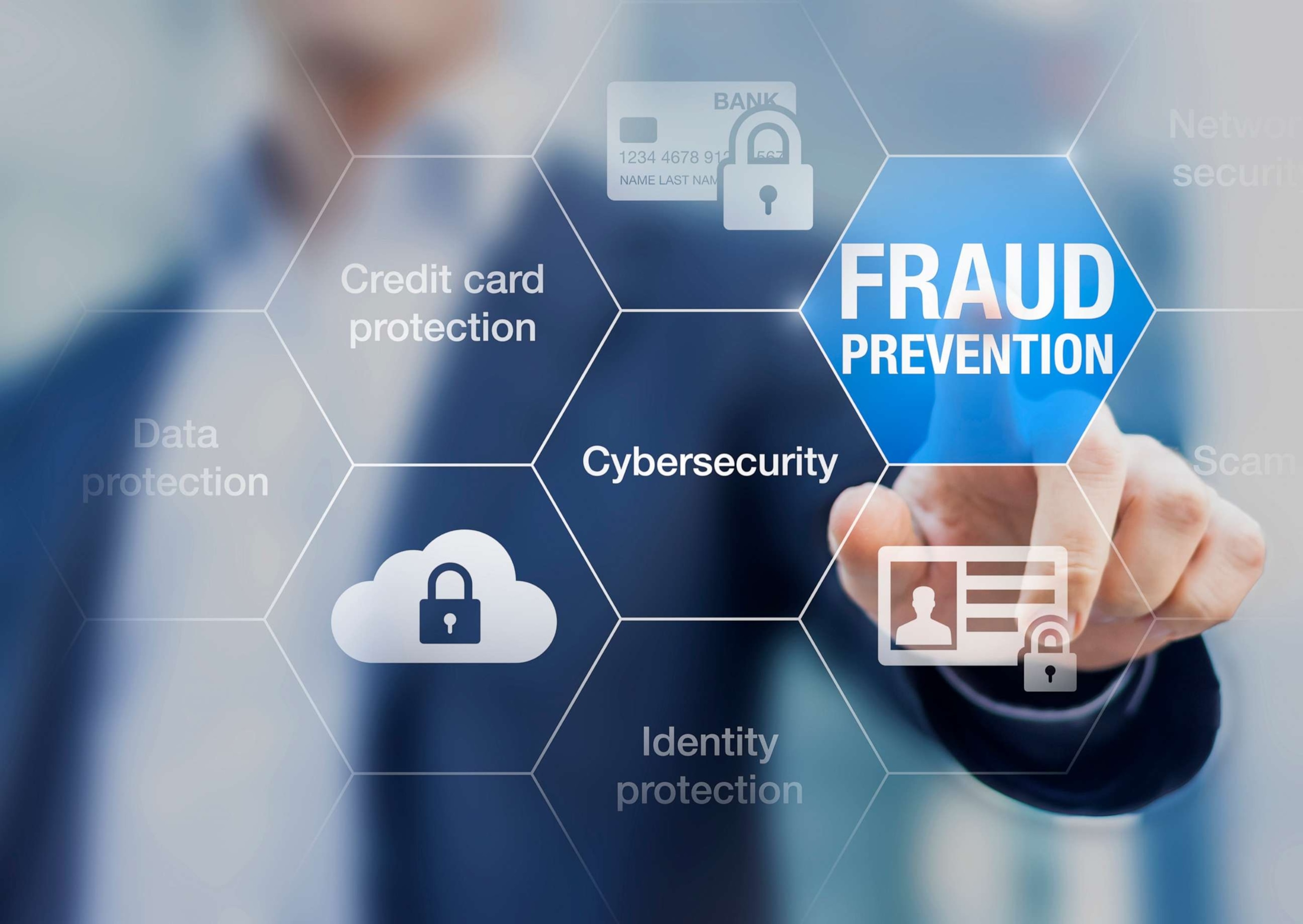 PHOTO: illustration about fraud preventions and cybersecurity.