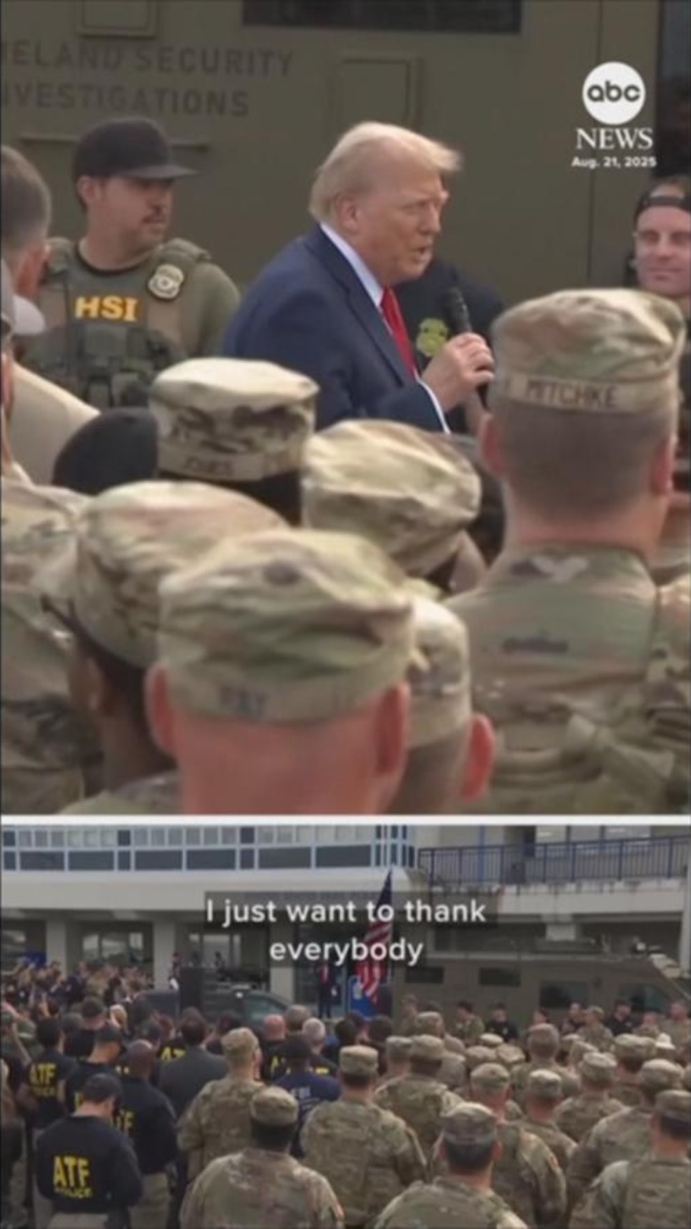 NextImg:Video President Trump visits police and military in DC as he touts anti-crime push