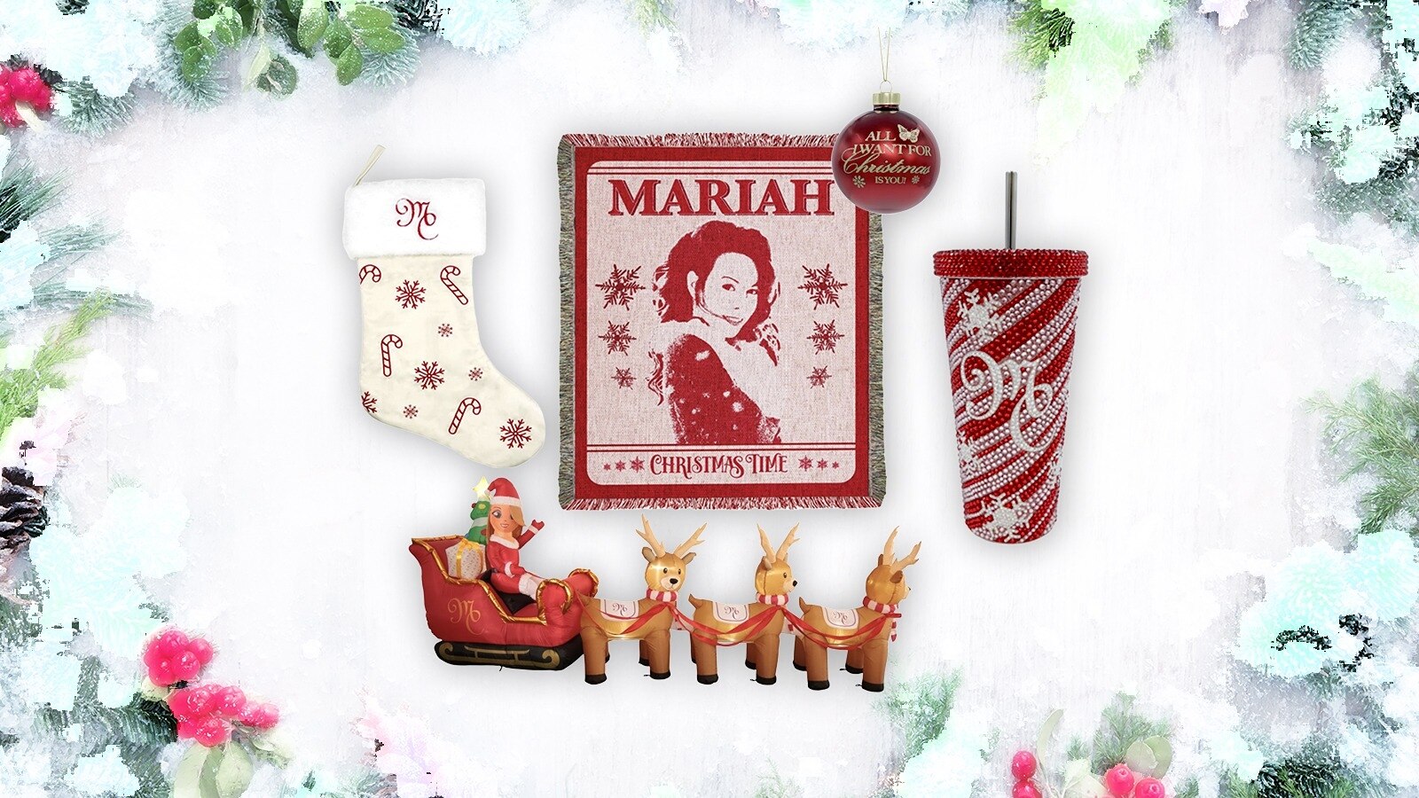  Shop Mariah Carey-themed Christmas items.