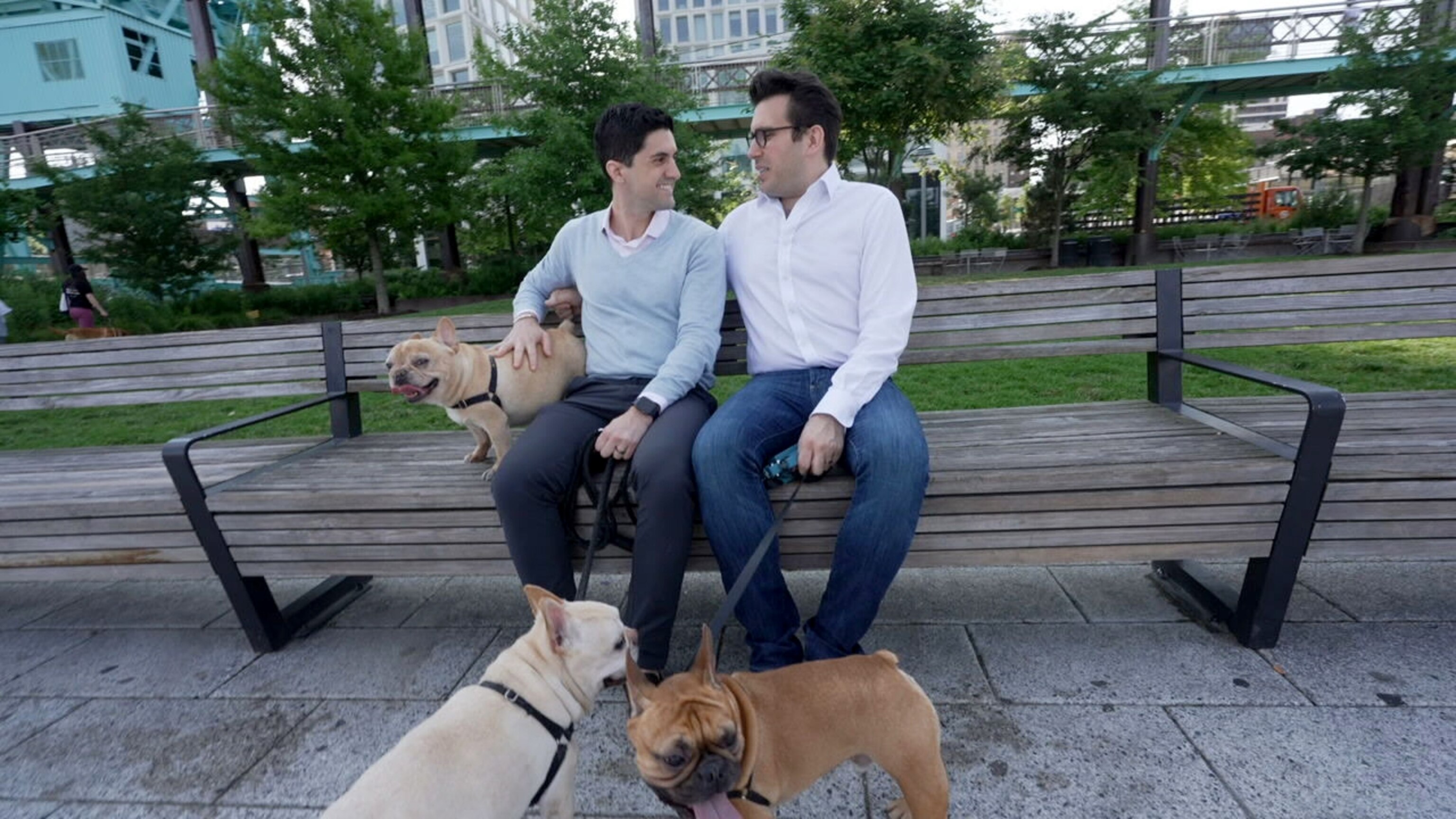 PHOTO: Corey Briskin and Nick Maggipinto of Brooklyn, New York, are believed to be the first gay couple in the U.S. to challenge their employer over alleged discriminatory fertility benefits for LGBTQ people.