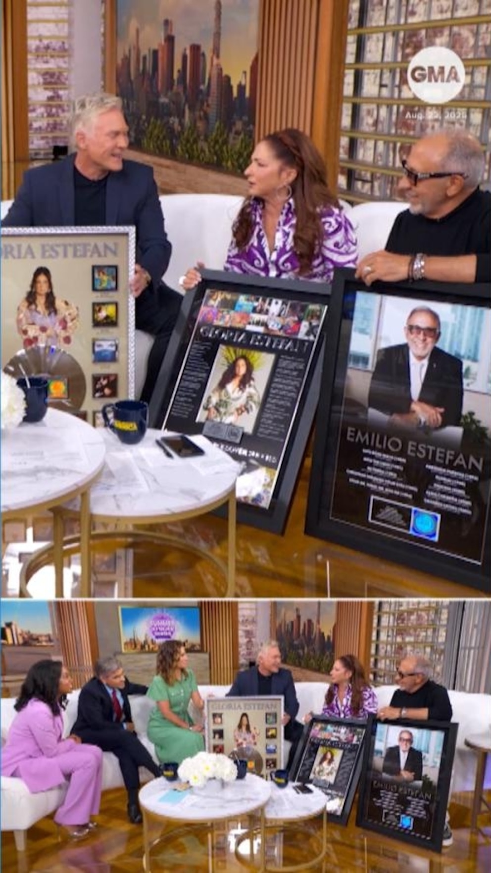 NextImg:Video Gloria Estefan surprised with RIAA plaque live on 'GMA'