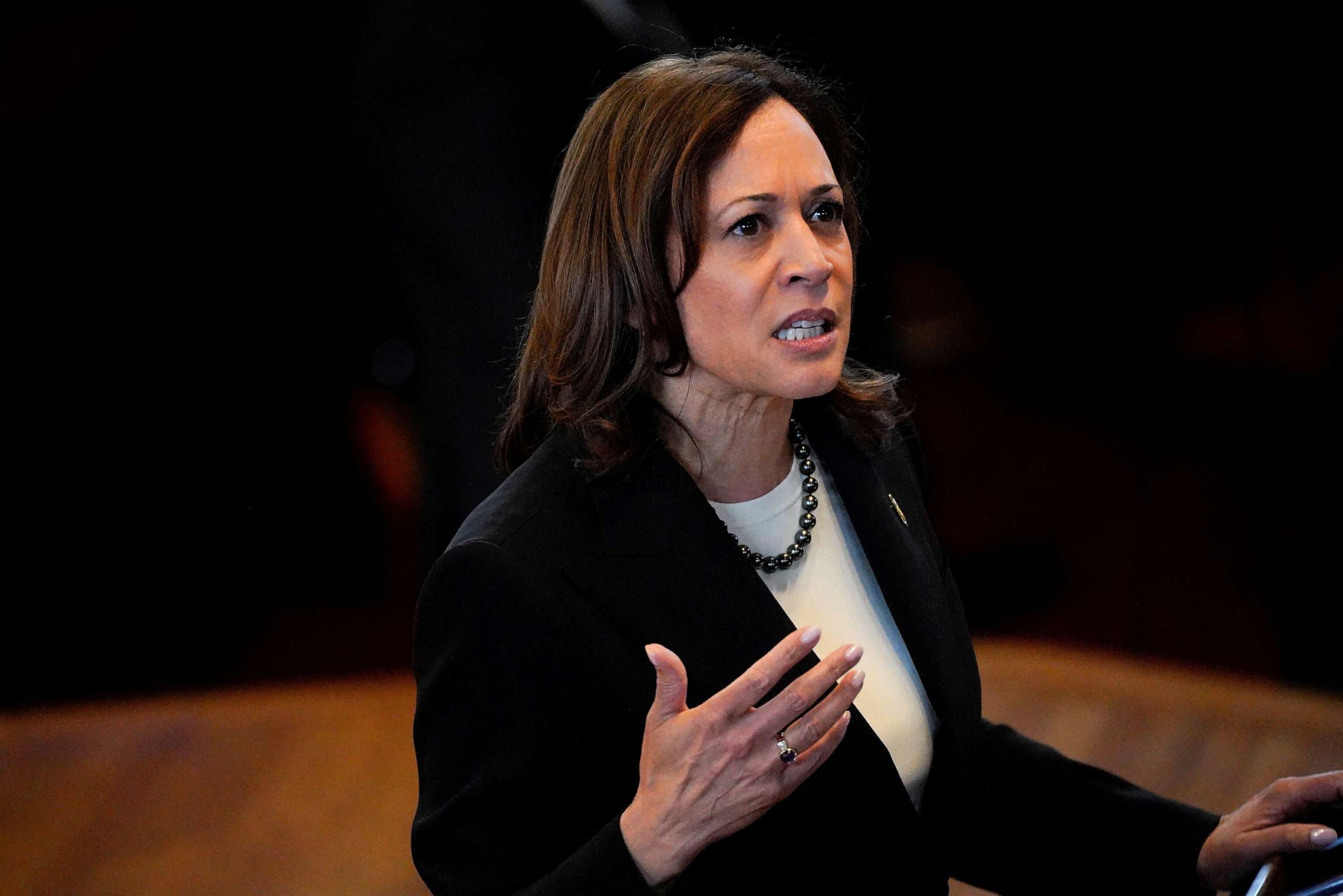 PHOTO: Vice President Kamala Harris speaks during an address at Fisk Memorial Chapel in Nashville, Tenn., April 7, 2023.