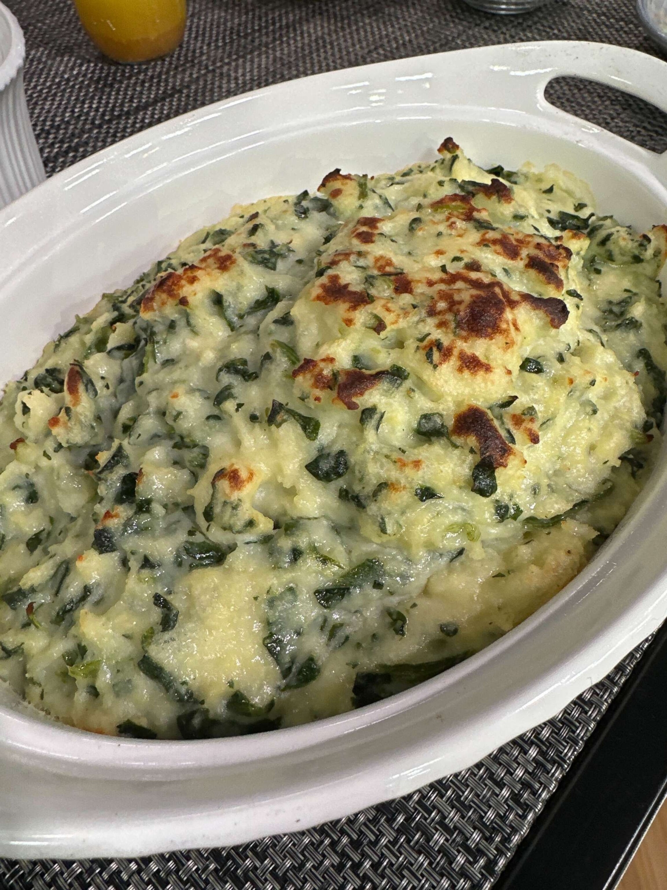 PHOTO: Creamed spinach mashed potatoes.