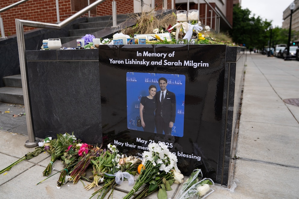 PHOTO: Scenes around the Capitol Jewish Museum on May 29, 2025, ahead of the re-opening following the killings of Yaron Lischinsky, 30, and Sarah Lynn Milgrim, 26, in Washington, D.C.