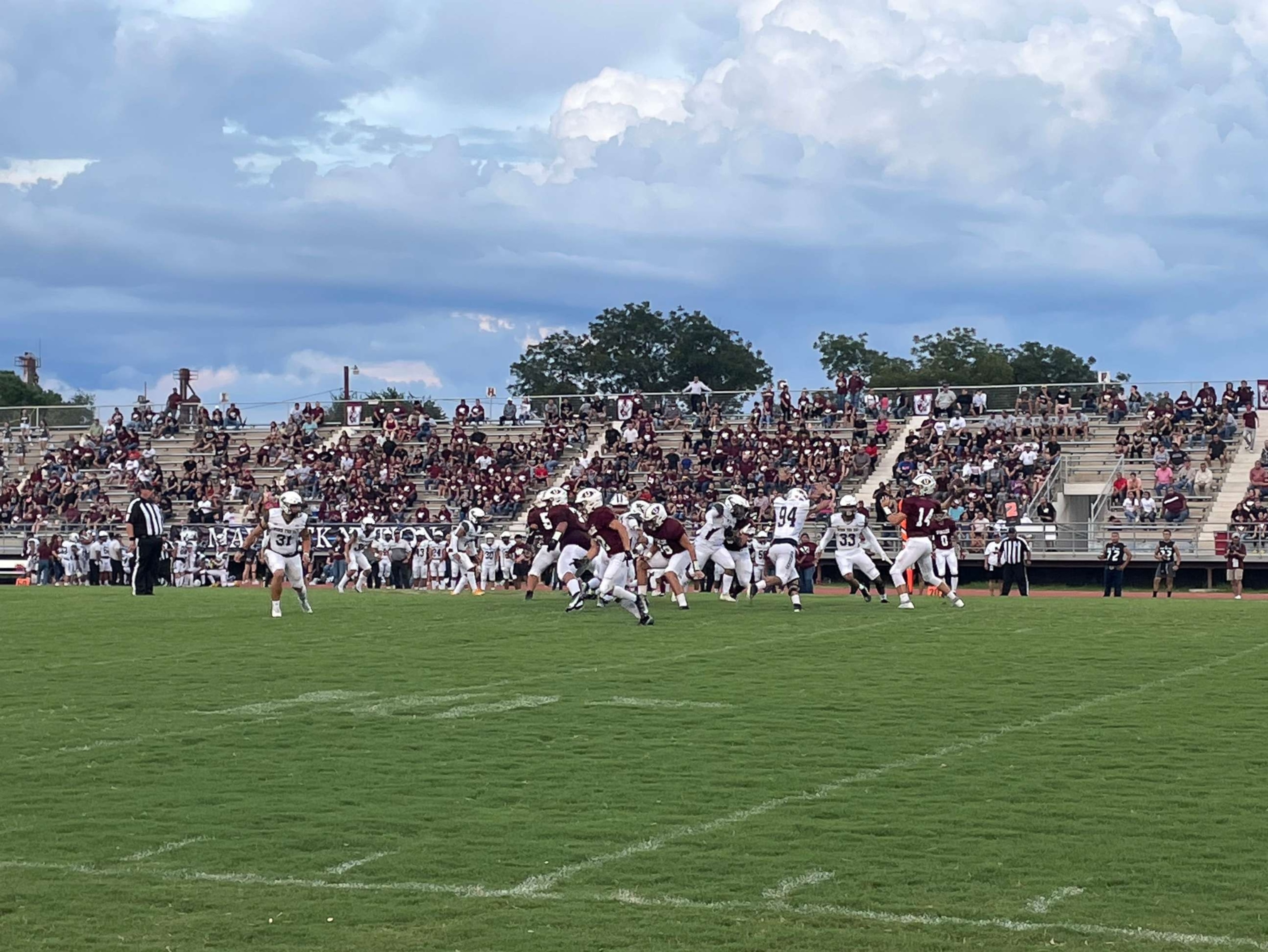 PHOTO: Uvalde High School football team plays in their first home game, Sept. 2, 2022.