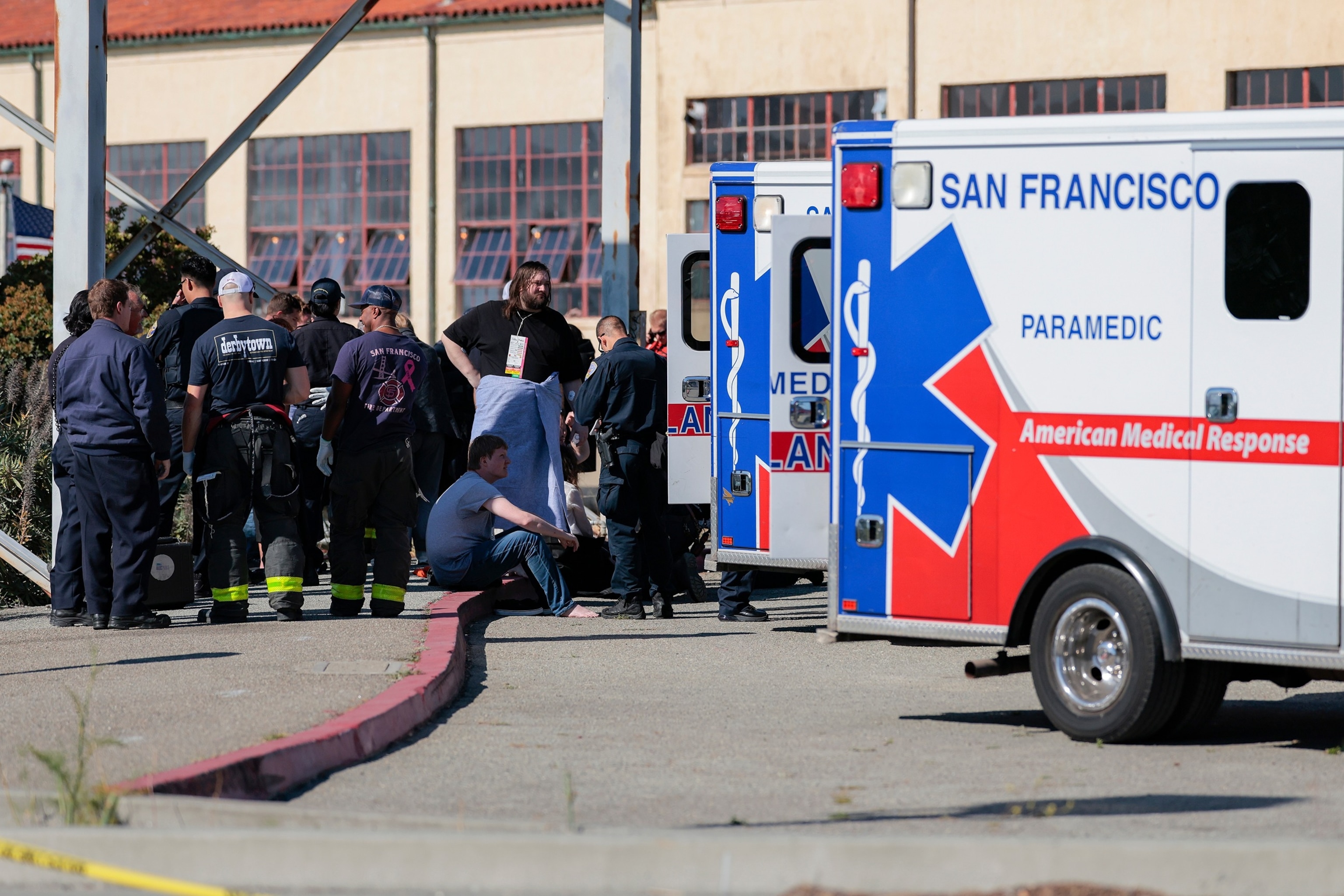 PHOTO: Boat Catches Fire Near Alcatraz Island In San Francisco