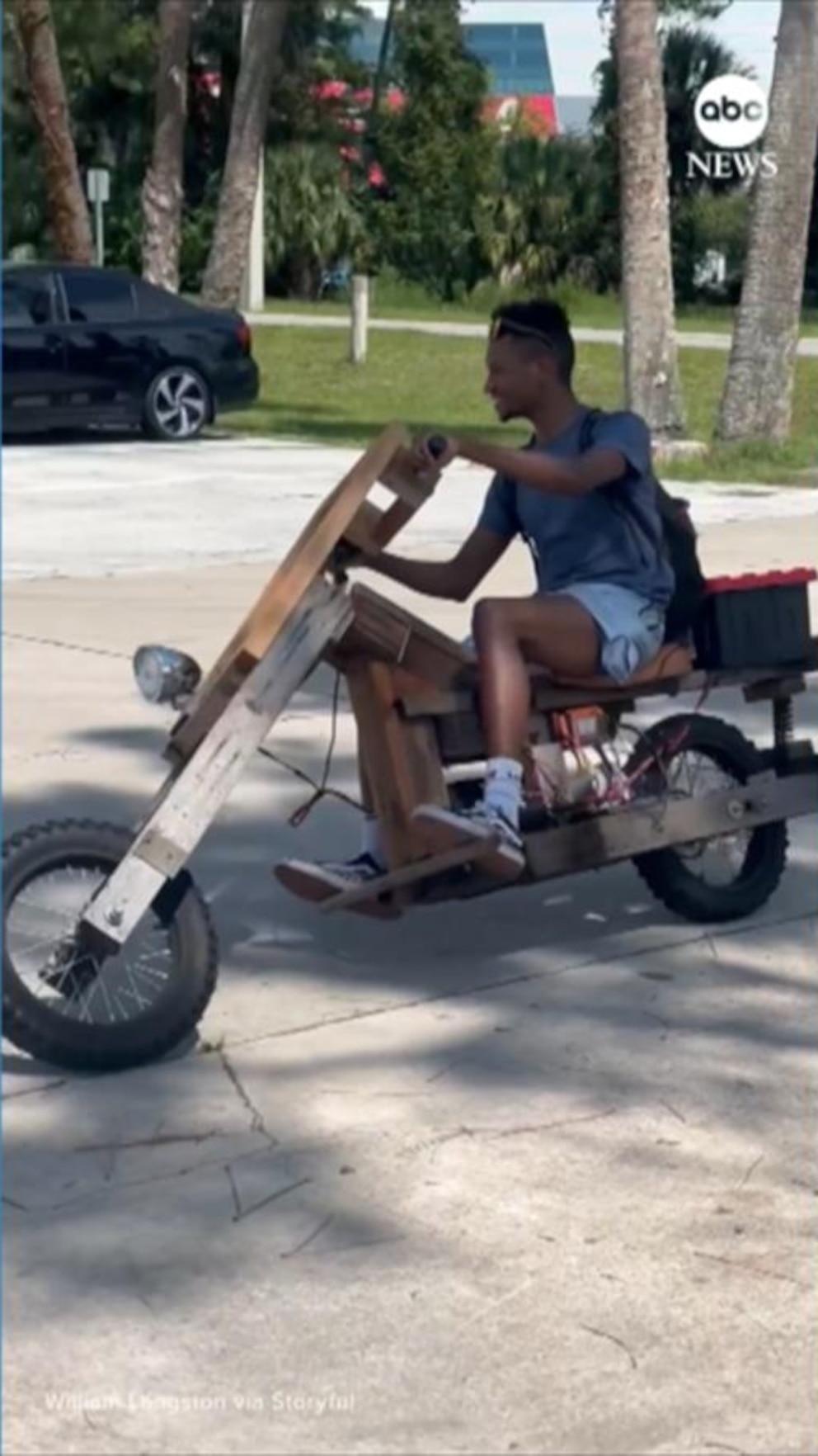 NextImg:Video Florida engineering student builds e-bike out of wood