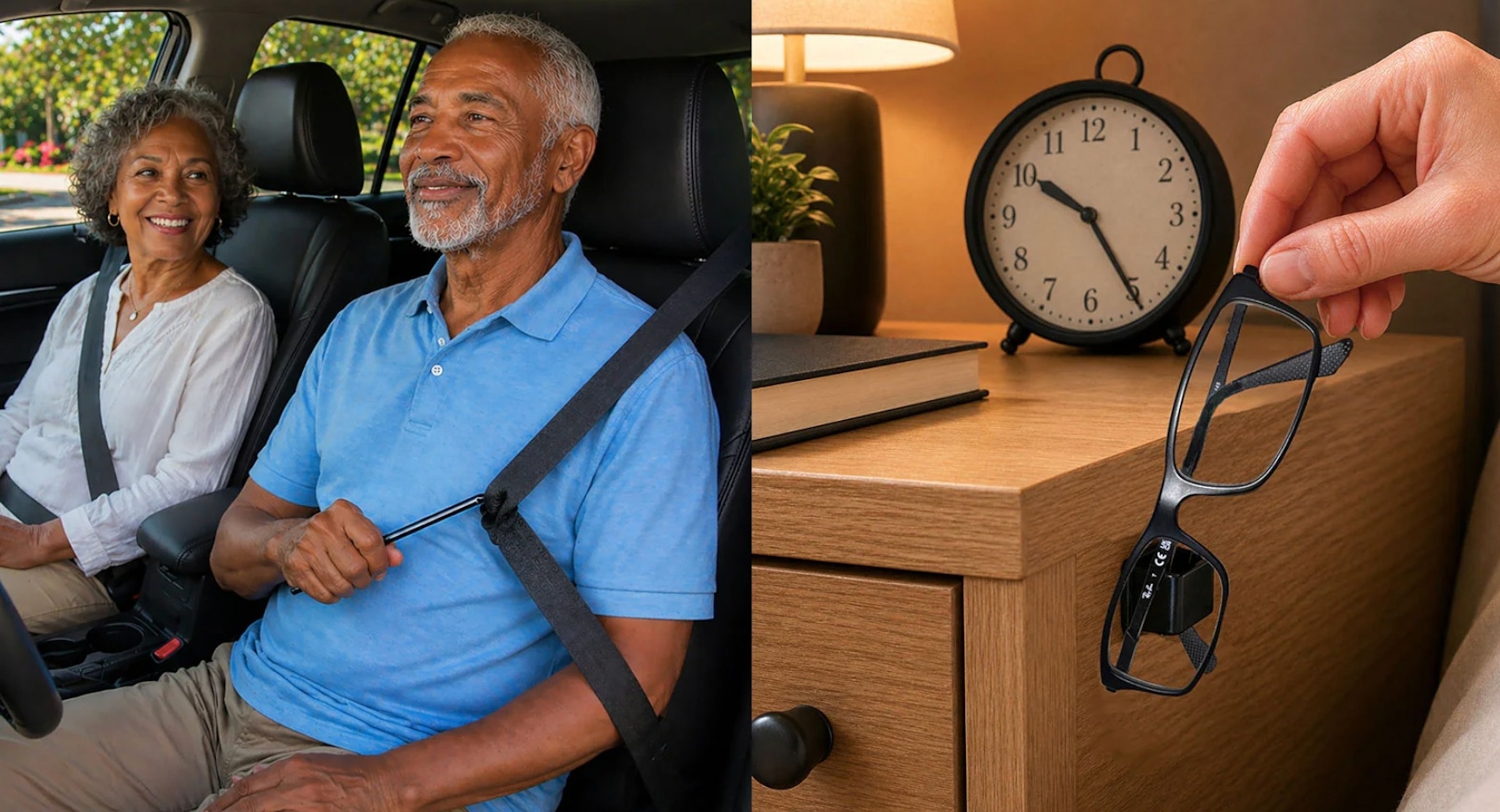 Gearu Goods Seatbelt Catcher and Glasses Keeper