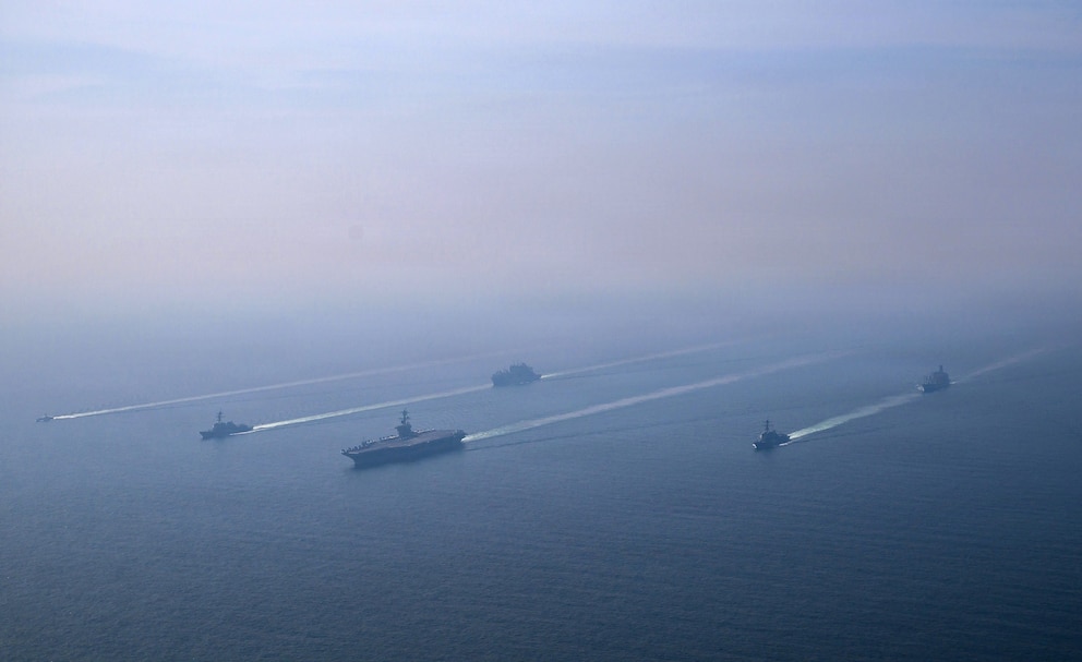PHOTO: Nimitz-class aircraft carrier USS Abraham Lincoln sails in the Arabian Sea, Feb. 6, 2026.