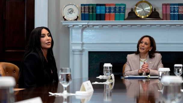 Kim Kardashian joins Kamala Harris to talk criminal justice reform at White House